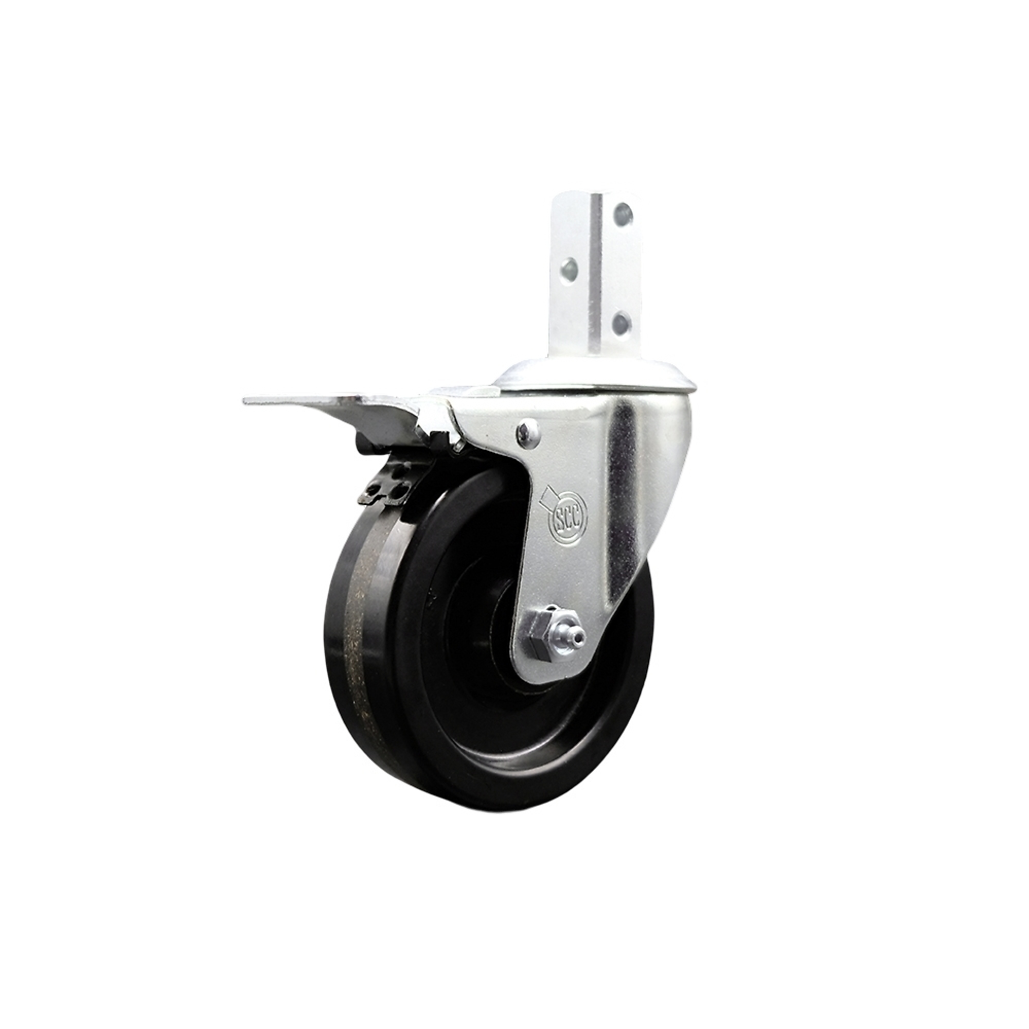 Service Caster, 4Inch x 1 1/4Inch Stem Caster, Wheel Diameter 4 in, Caster Type Swivel, Package (qty.) 1, Model SCC-SQTTL20S414-PHS-34