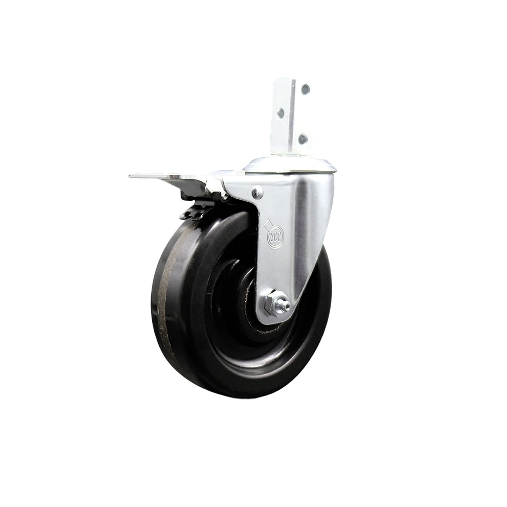 Service Caster, 5Inch x 1 1/4Inch Stem Caster, Wheel Diameter 5 in, Caster Type Swivel, Package (qty.) 1, Model SCC-SQTTL20S514-PHS-34