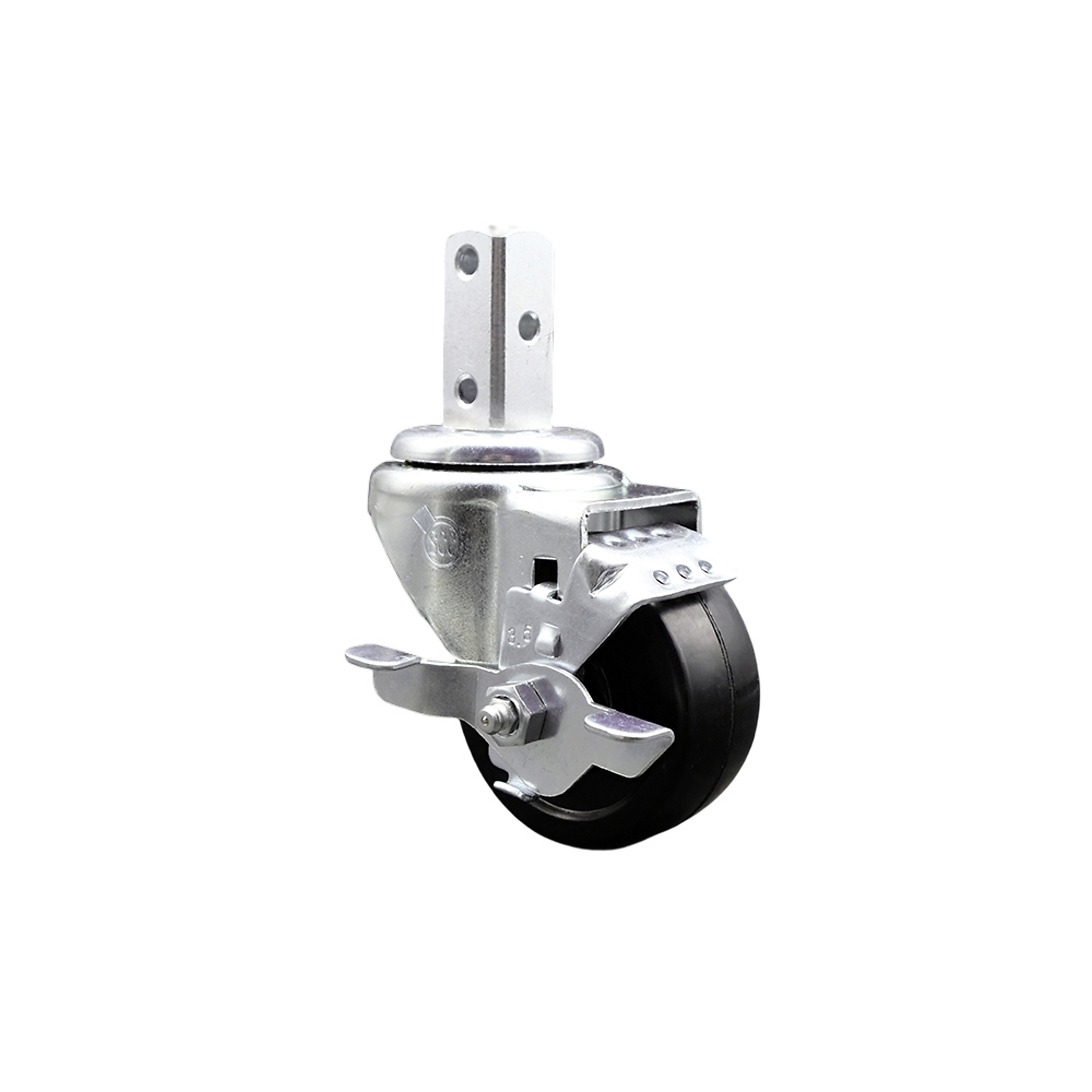 Service Caster, 3 1/2Inch x 1 1/4Inch Stem Caster, Wheel Diameter 3.5 in, Caster Type Swivel, Package (qty.) 1, Model SCC-SQ20S3514-SRS-TLB-78