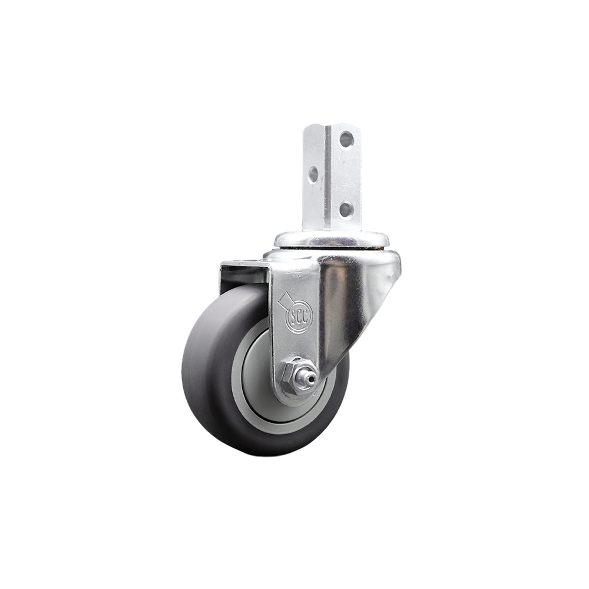 Service Caster, 3 1/2Inch x 1 1/4Inch Stem Caster, Wheel Diameter 3.5 in, Caster Type Swivel, Package (qty.) 1, Model SCC-SQ20S3514-TPRB-78