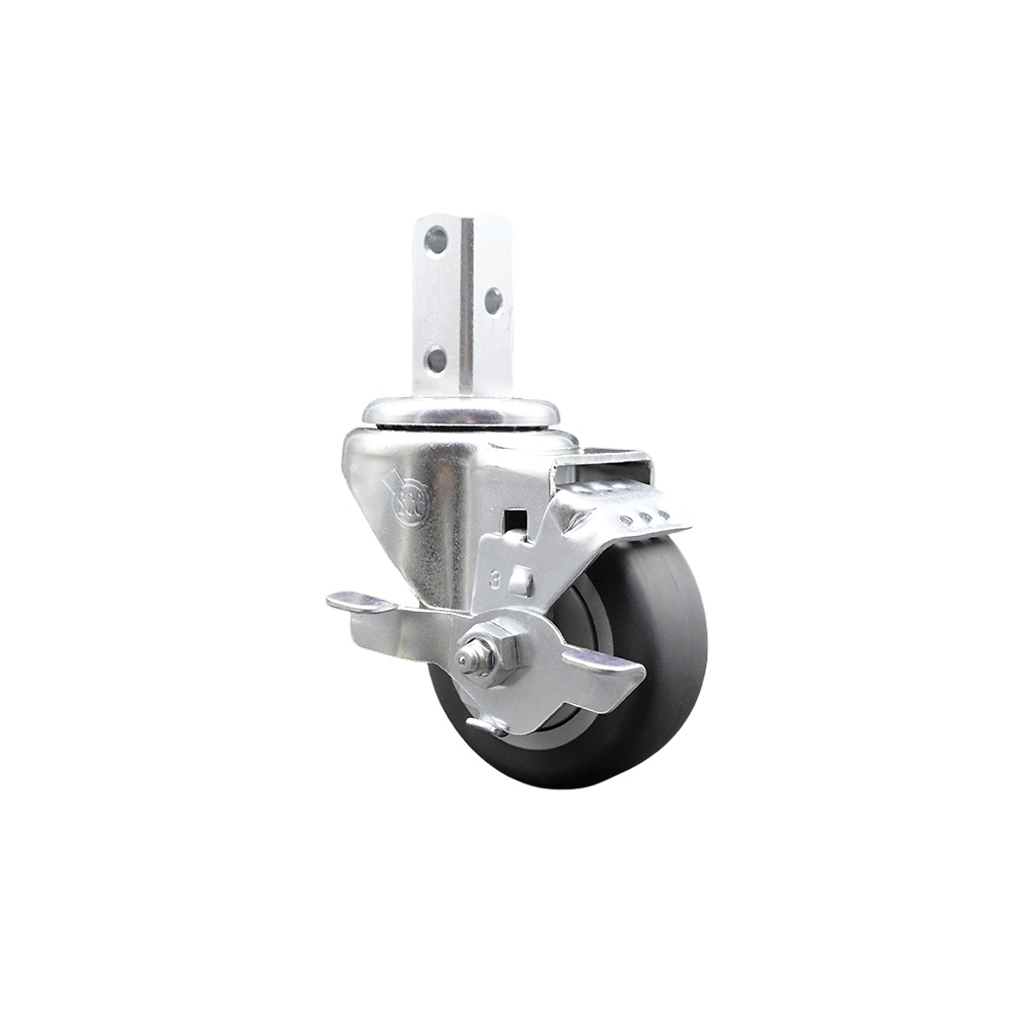 Service Caster, 3Inch x 1 1/4Inch Stem Caster, Wheel Diameter 3 in, Caster Type Swivel, Package (qty.) 1, Model SCC-SQ20S314-TPRB-TLB-78