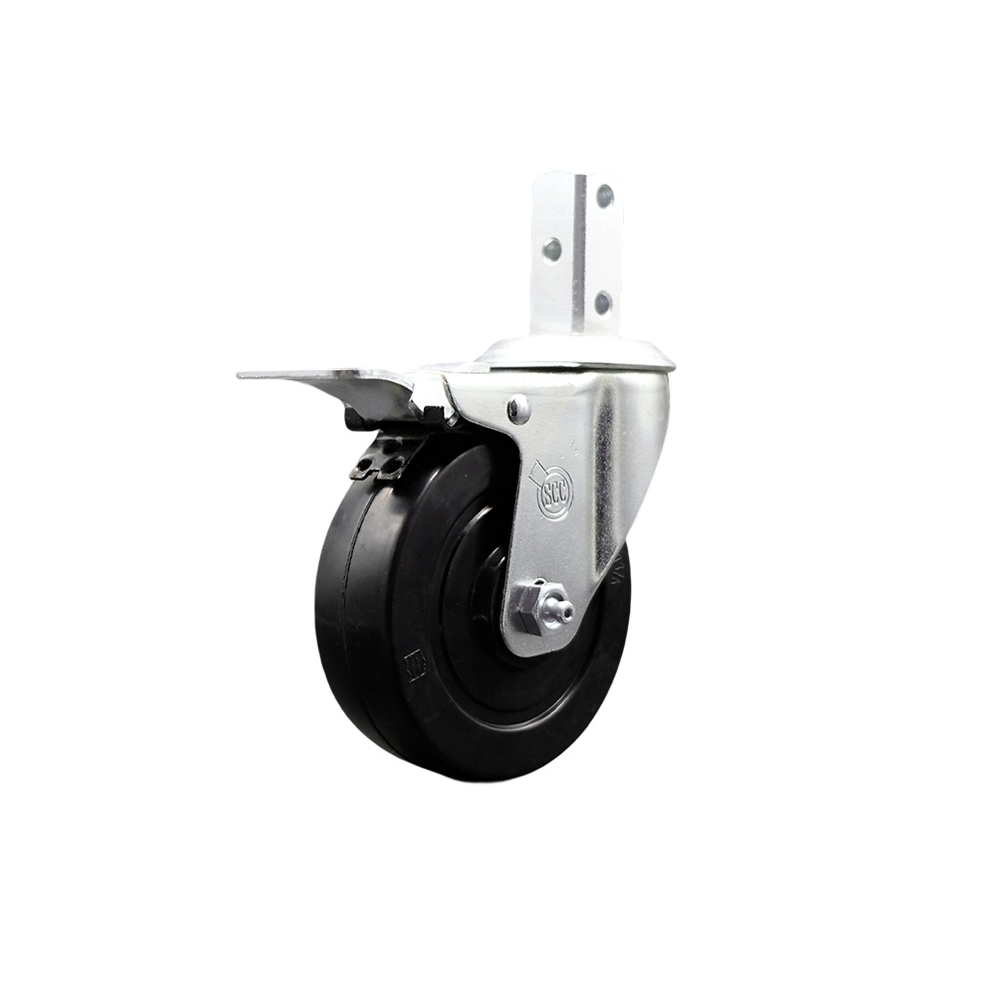 Service Caster, 4Inch x 1 1/4Inch Stem Caster, Wheel Diameter 4 in, Caster Type Swivel, Package (qty.) 1, Model SCC-SQTTL20S414-SRS-34