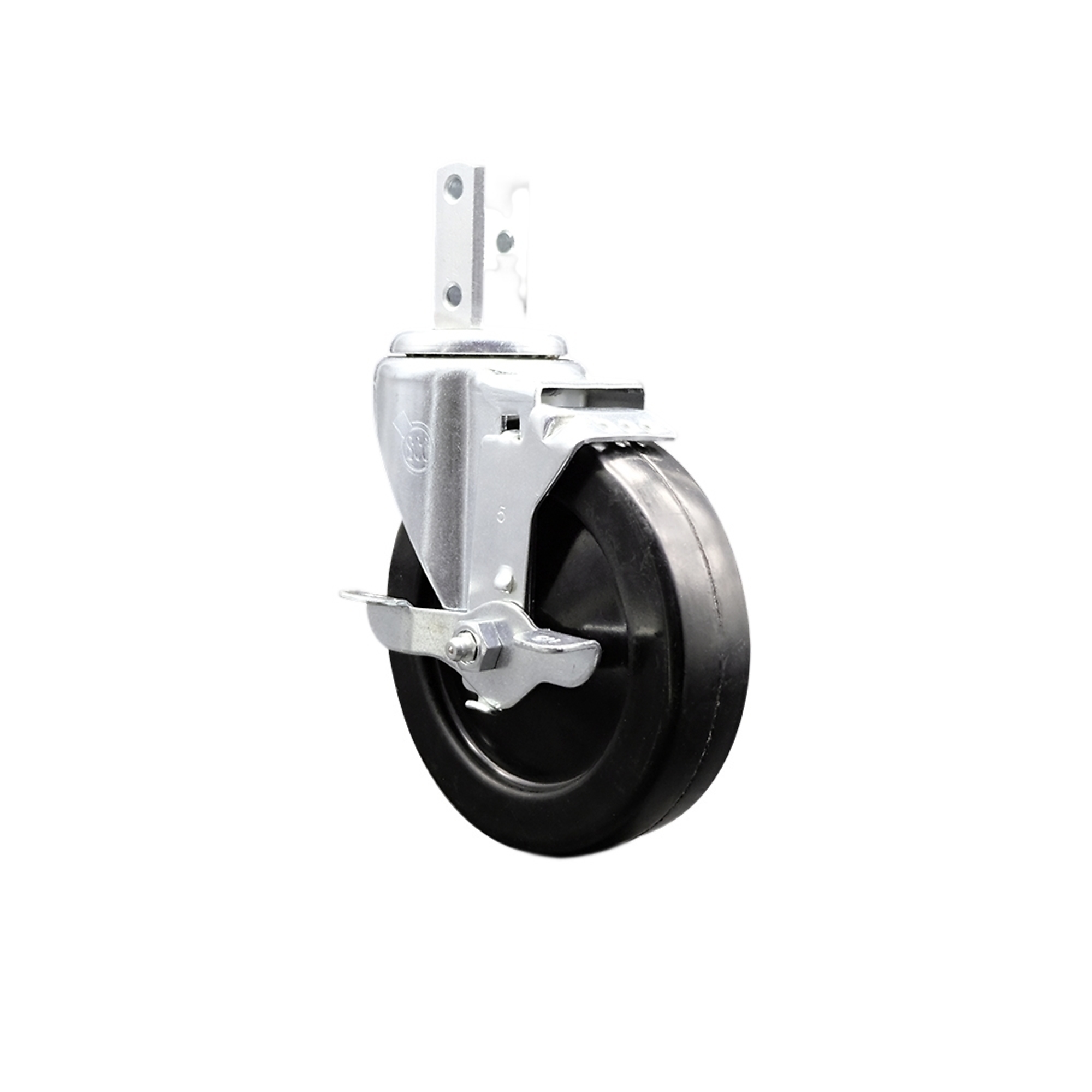 Service Caster, 5Inch x 1 1/4Inch Stem Caster, Wheel Diameter 5 in, Caster Type Swivel, Package (qty.) 1, Model SCC-SQ20S514-SRS-TLB-78