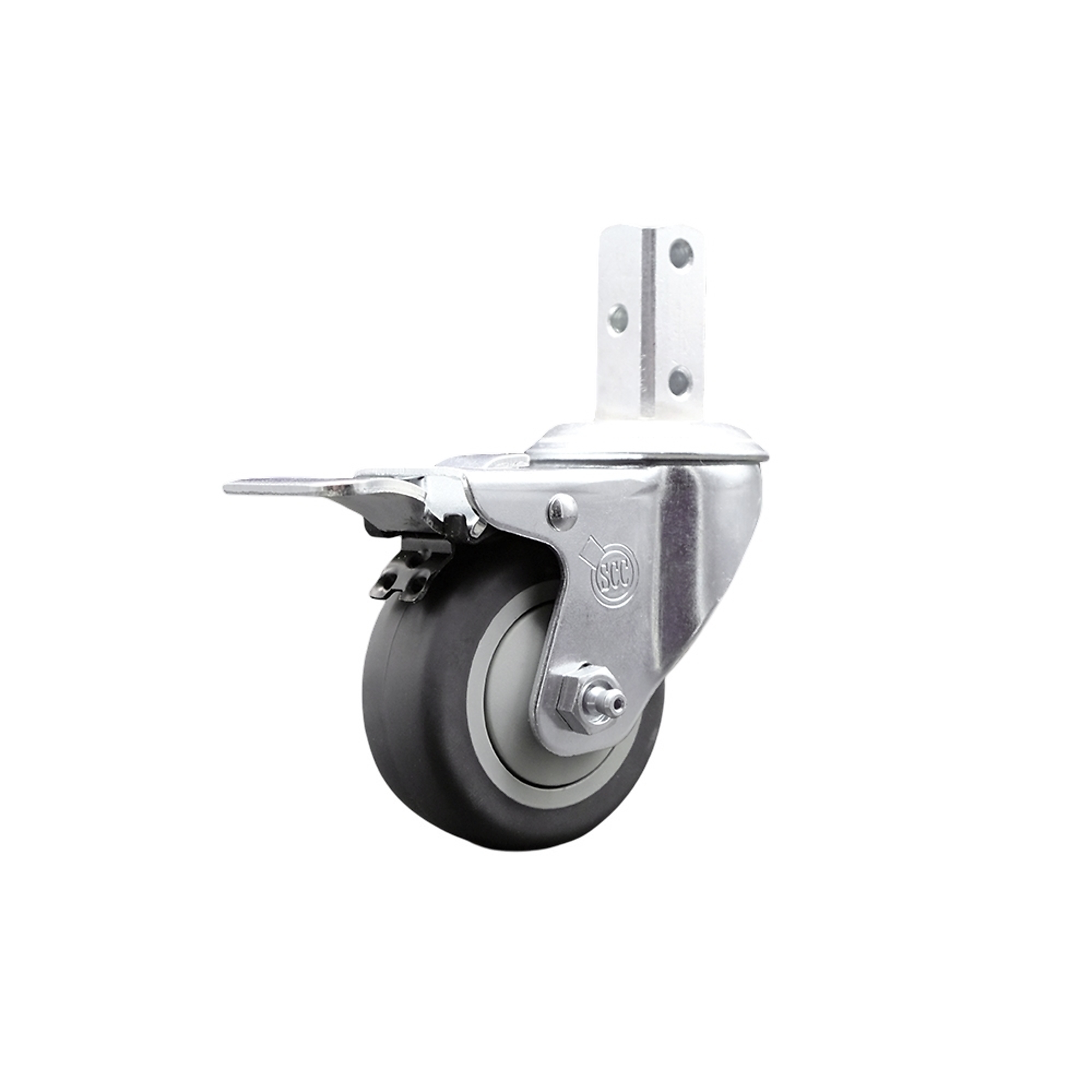 Service Caster, 3 1/2Inch x 1 1/4Inch Stem Caster, Wheel Diameter 3.5 in, Caster Type Swivel, Package (qty.) 1, Model SCC-SQTTL20S3514-TPRB-34