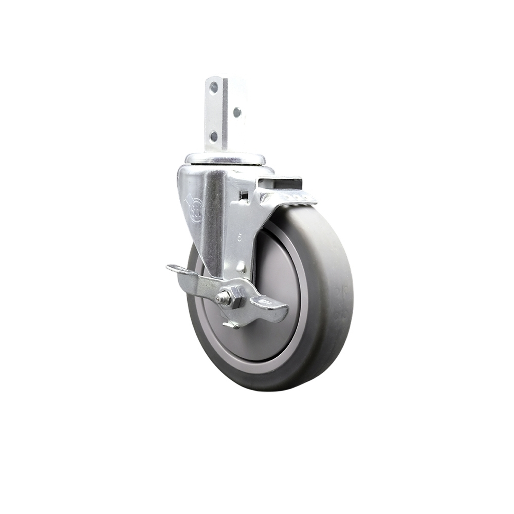 Service Caster, 5Inch x 1 1/4Inch Stem Caster, Wheel Diameter 5 in, Caster Type Swivel, Package (qty.) 1, Model SCC-SQ20S514-TPRB-TLB-34