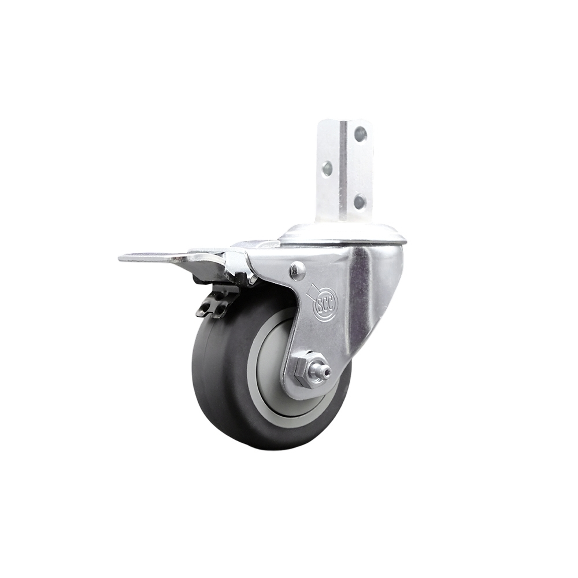 Service Caster, 3Inch x 1 1/4Inch Stem Caster, Wheel Diameter 3 in, Caster Type Swivel, Package (qty.) 1, Model SCC-SQTTL20S314-TPRB-78