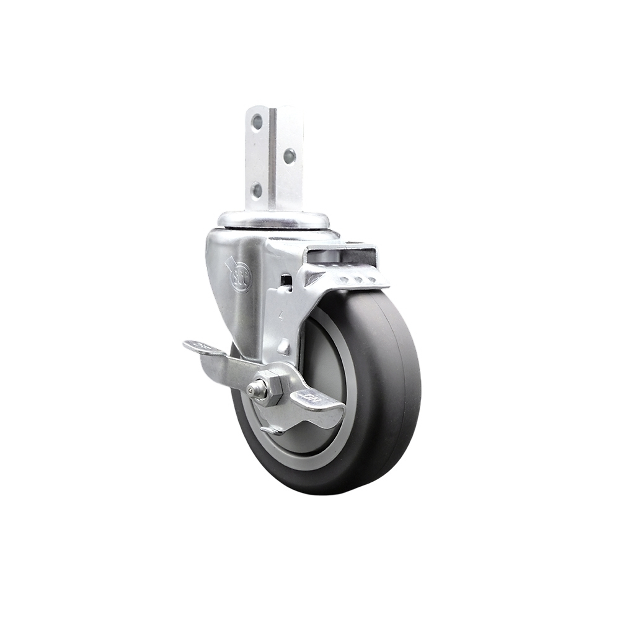 Service Caster, 4Inch x 1 1/4Inch Stem Caster, Wheel Diameter 4 in, Caster Type Swivel, Package (qty.) 1, Model SCC-SQ20S414-TPRB-TLB-34