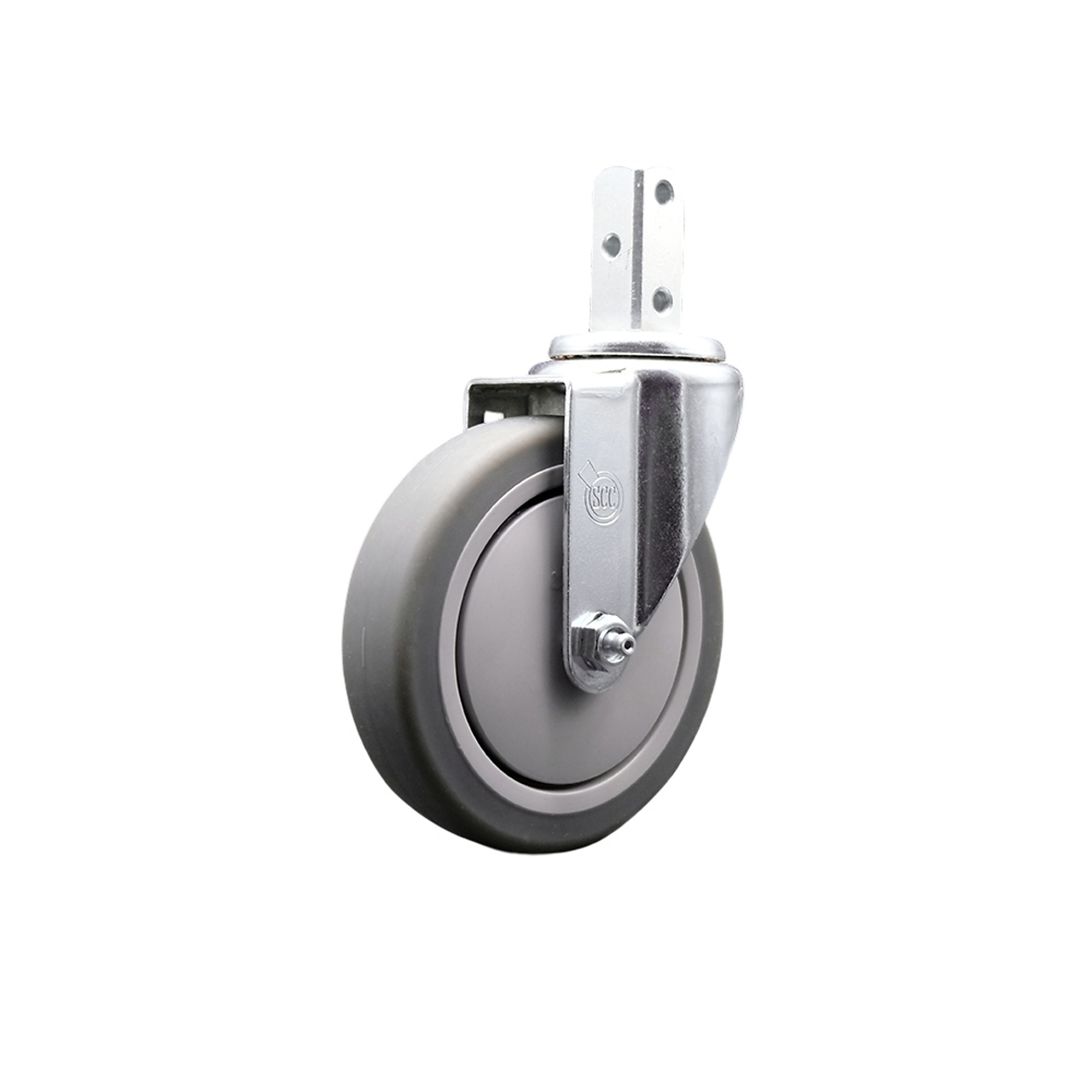 Service Caster, 5Inch x 1 1/4Inch Stem Caster, Wheel Diameter 5 in, Caster Type Swivel, Package (qty.) 1, Model SCC-SQ20S514-TPRB-78