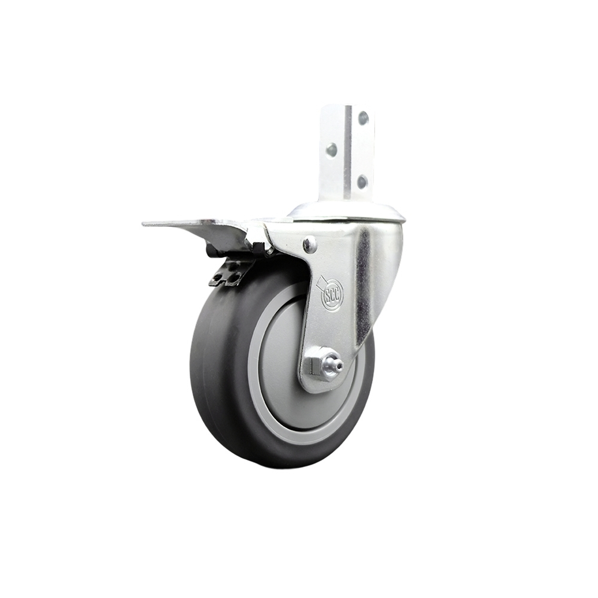 Service Caster, 4Inch x 1 1/4Inch Stem Caster, Wheel Diameter 4 in, Caster Type Swivel, Package (qty.) 1, Model SCC-SQTTL20S414-TPRB-34