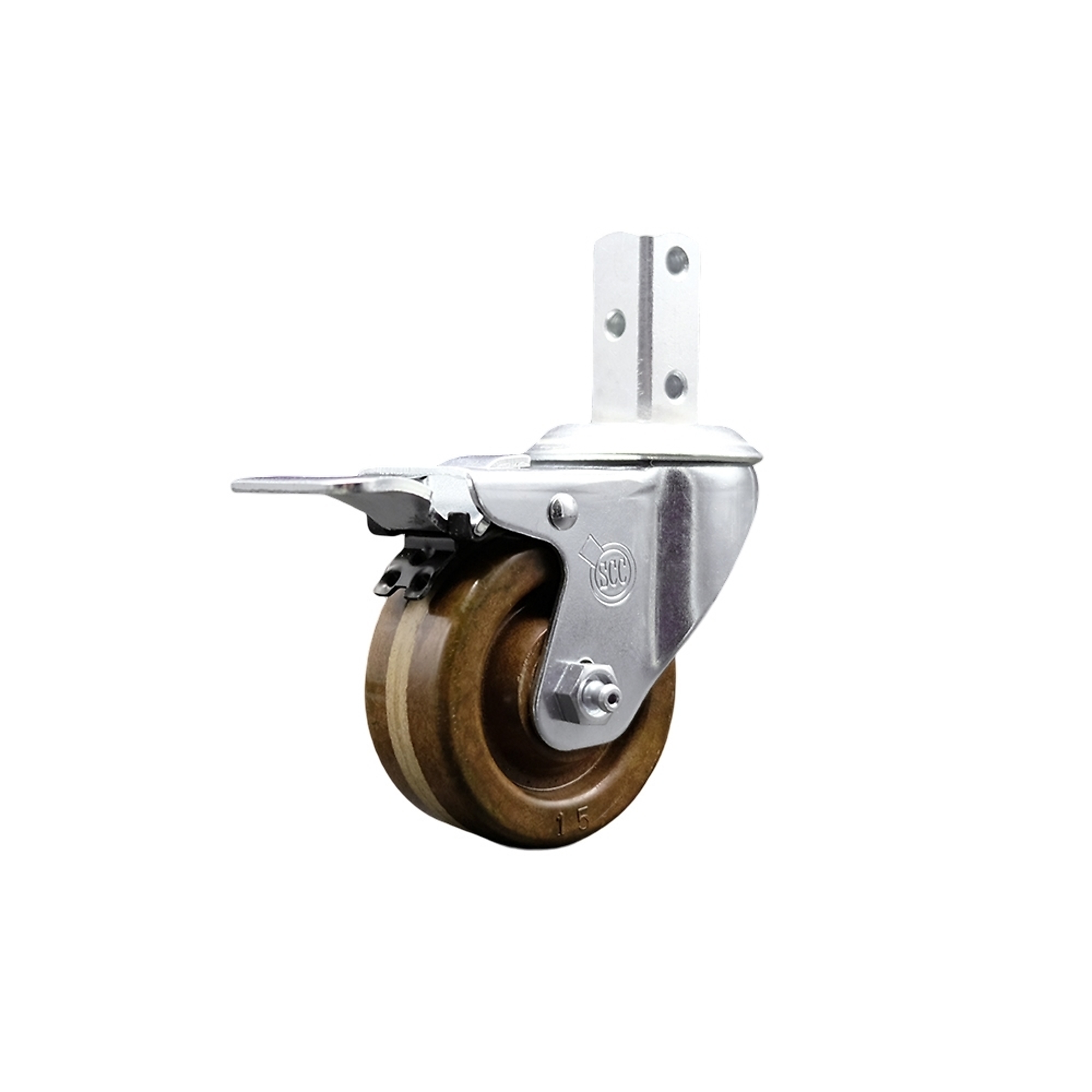 Service Caster, 3Inch x 1 1/4Inch Stem Caster, Wheel Diameter 3 in, Caster Type Swivel, Package (qty.) 1, Model SCC-SQTTL20S314-PHSHT-34