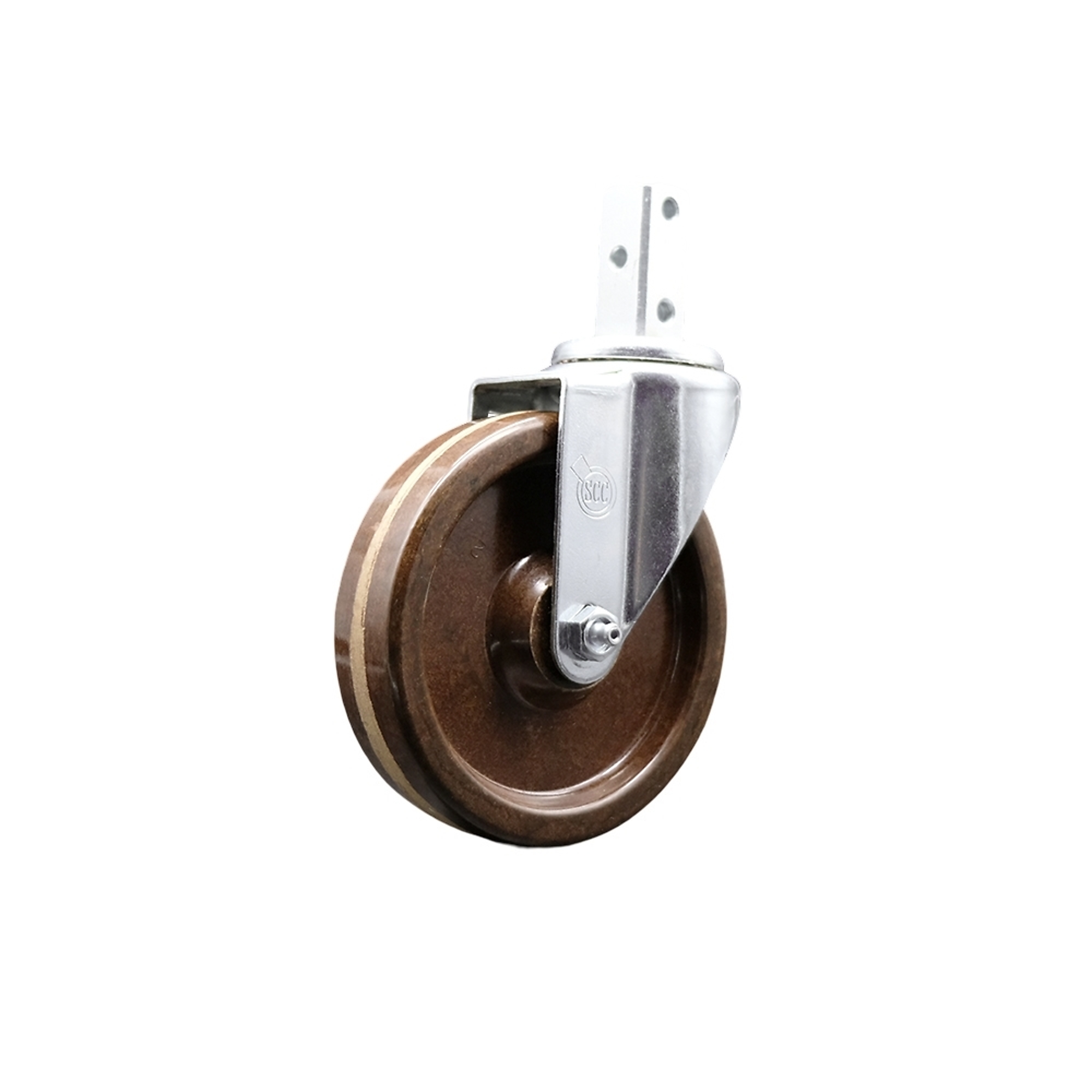 Service Caster, 5Inch x 1 1/4Inch Stem Caster, Wheel Diameter 5 in, Caster Type Swivel, Package (qty.) 1, Model SCC-SQ20S514-PHSHT-34