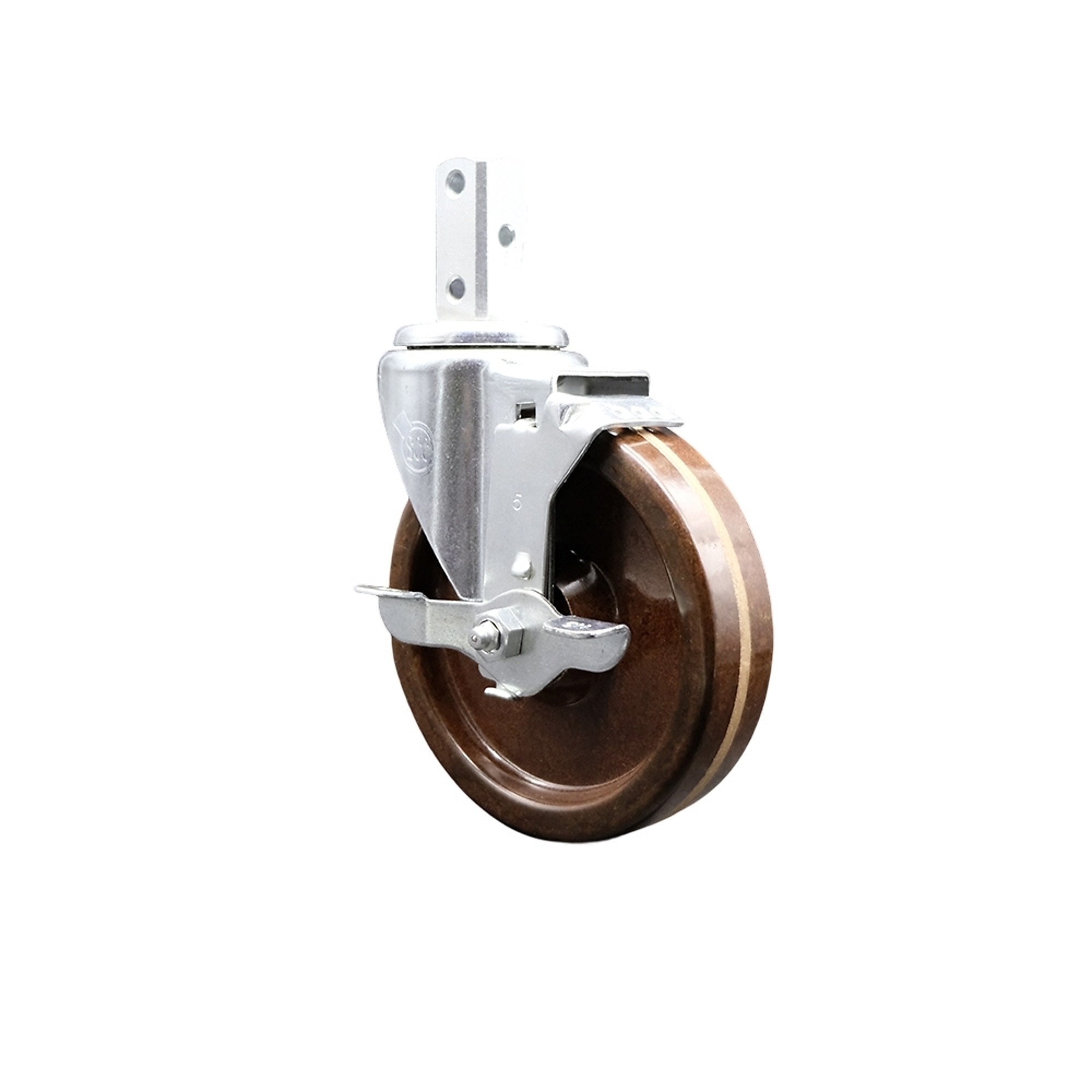 Service Caster, 5Inch x 1 1/4Inch Stem Caster, Wheel Diameter 5 in, Caster Type Swivel, Package (qty.) 1, Model SCC-SQ20S514-PHSHT-TLB-78