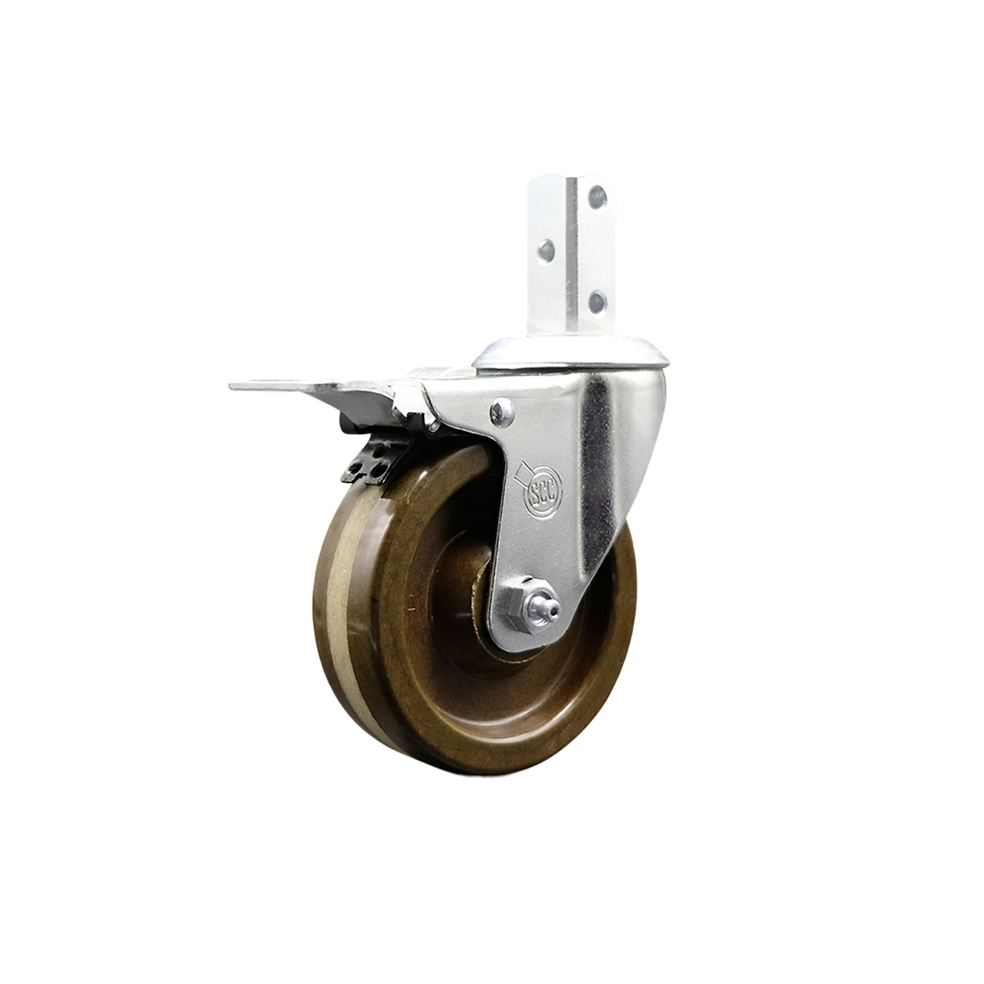 Service Caster, 4Inch x 1 1/4Inch Stem Caster, Wheel Diameter 4 in, Caster Type Swivel, Package (qty.) 1, Model SCC-SQTTL20S414-PHSHT-34