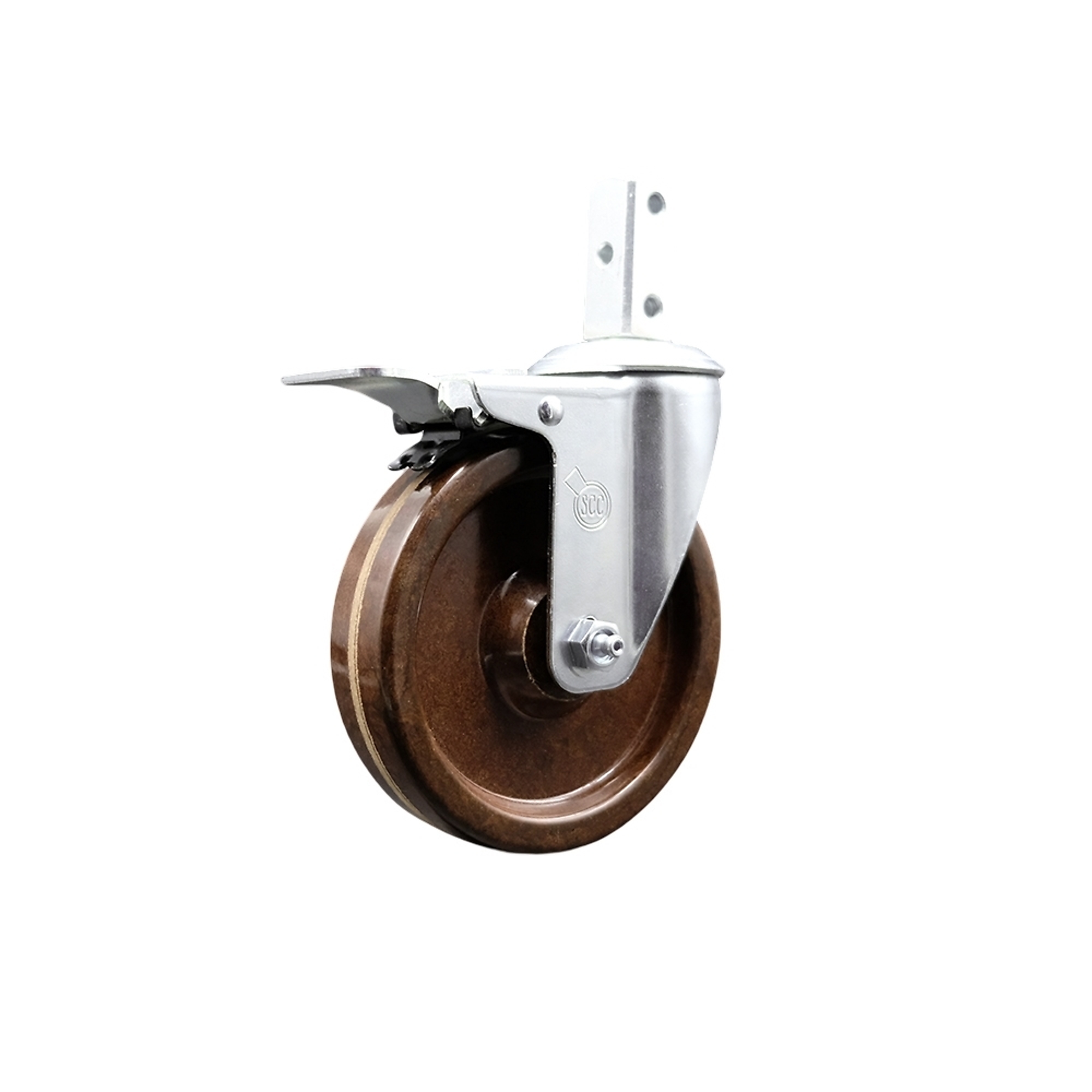 Service Caster, 5Inch x 1 1/4Inch Stem Caster, Wheel Diameter 5 in, Caster Type Swivel, Package (qty.) 1, Model SCC-SQTTL20S514-PHSHT-34