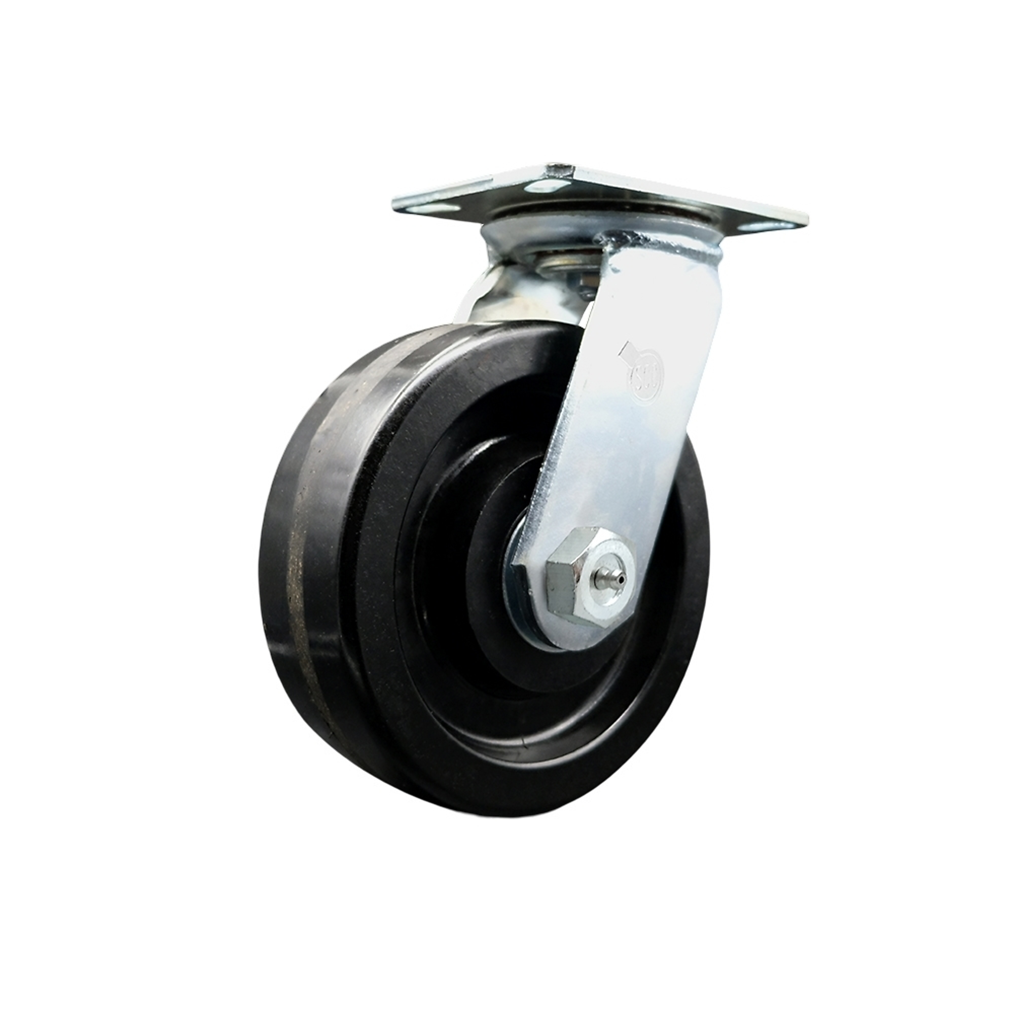 Service Caster, 8Inch x 2.5Inch Plate Caster, Wheel Diameter 8 in, Caster Type Swivel, Package (qty.) 1, Model SCC-55S825-PHR