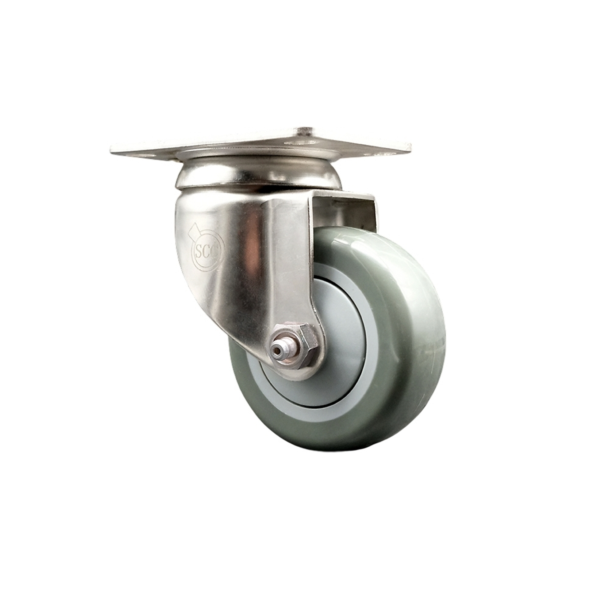 Service Caster, 3Inch x 1 1/4Inch Plate Caster, Wheel Diameter 3 in, Caster Type Swivel, Package (qty.) 1, Model SCC-SS31620S314-PPUB