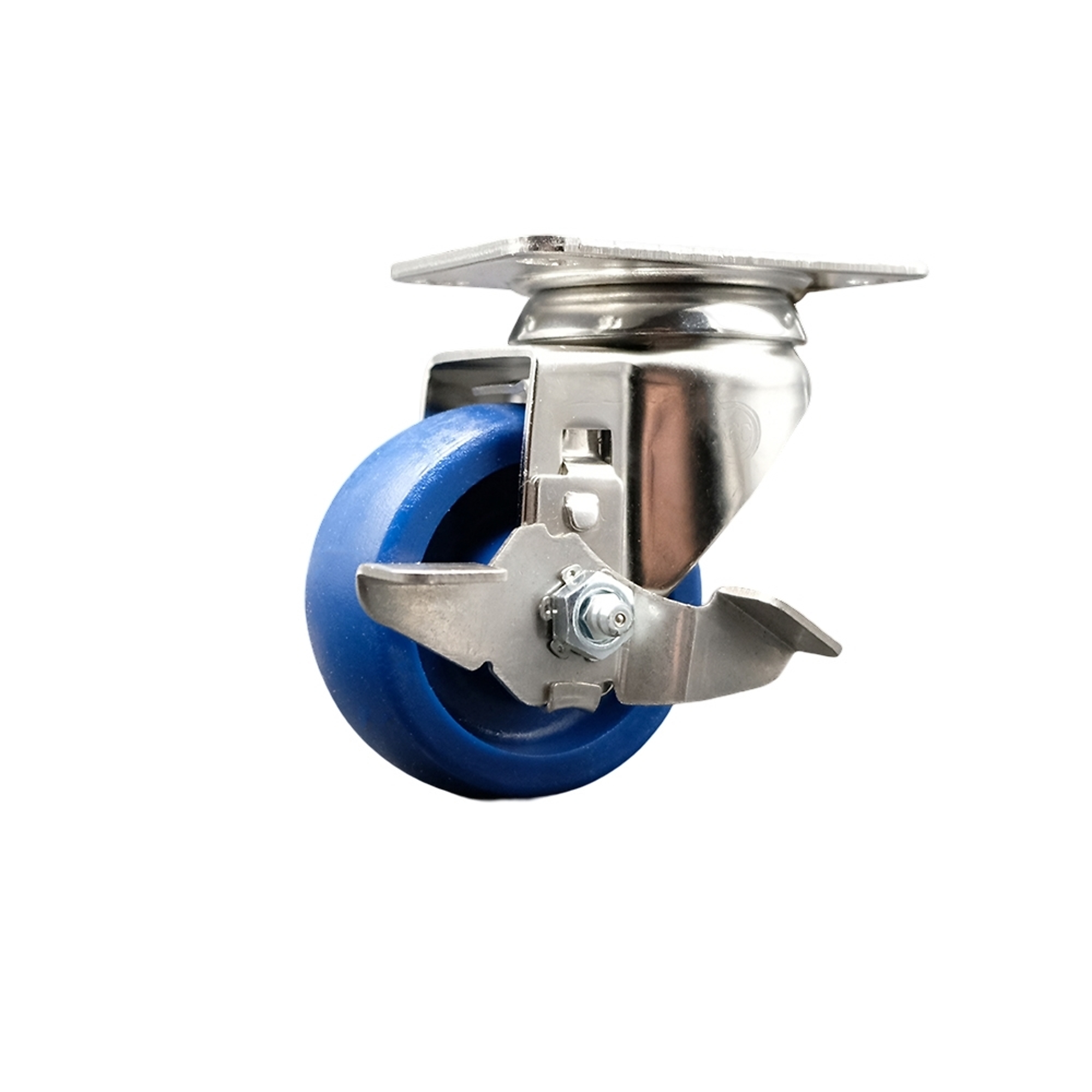 Service Caster, 3Inch x 1 1/4Inch Plate Caster, Wheel Diameter 3 in, Caster Type Swivel, Package (qty.) 1, Model SCC-SS31620S314-SPUS-TLB