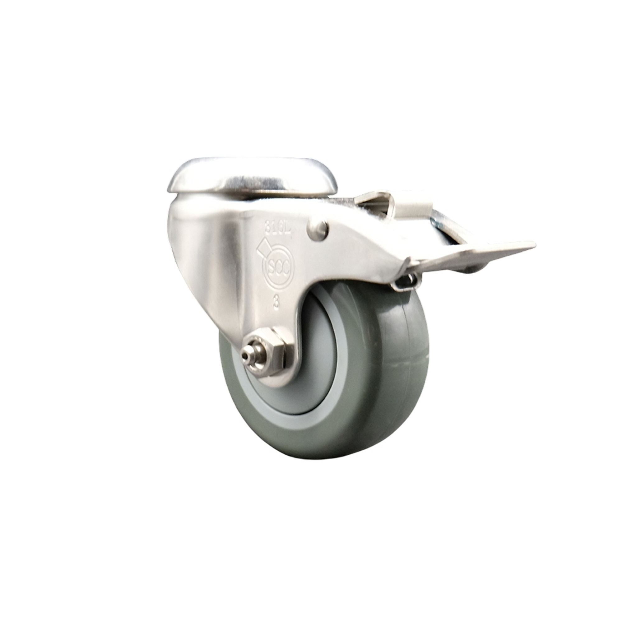 Service Caster, 3Inch x 1 1/4Inch Stem Caster, Wheel Diameter 3 in, Caster Type Swivel, Package (qty.) 1, Model SCC-SS316BHTTL20S314-PPUB