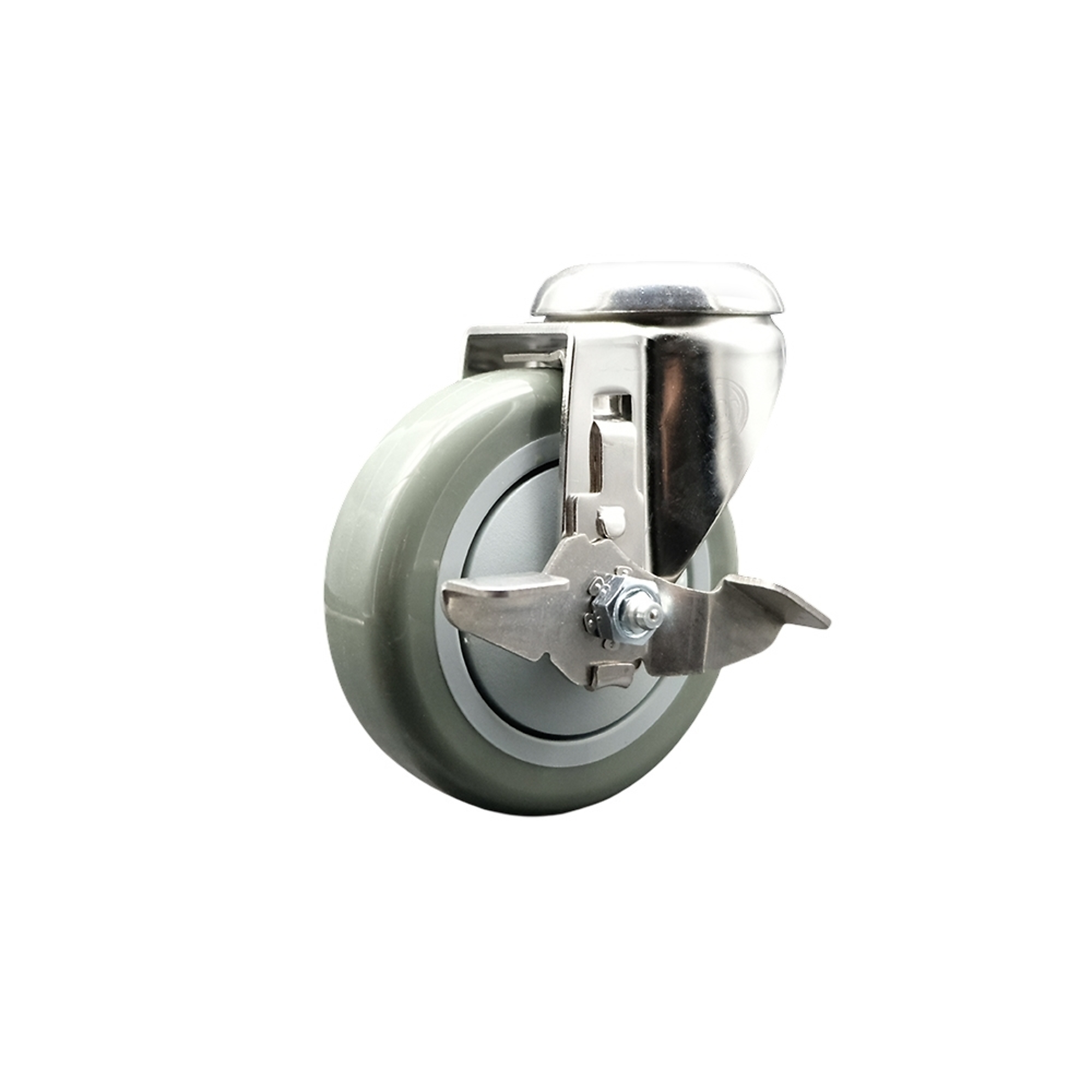 Service Caster, 4Inch x 1 1/4Inch Stem Caster, Wheel Diameter 4 in, Caster Type Swivel, Package (qty.) 1, Model SCC-SS316BH20S414-PPUB-TLB