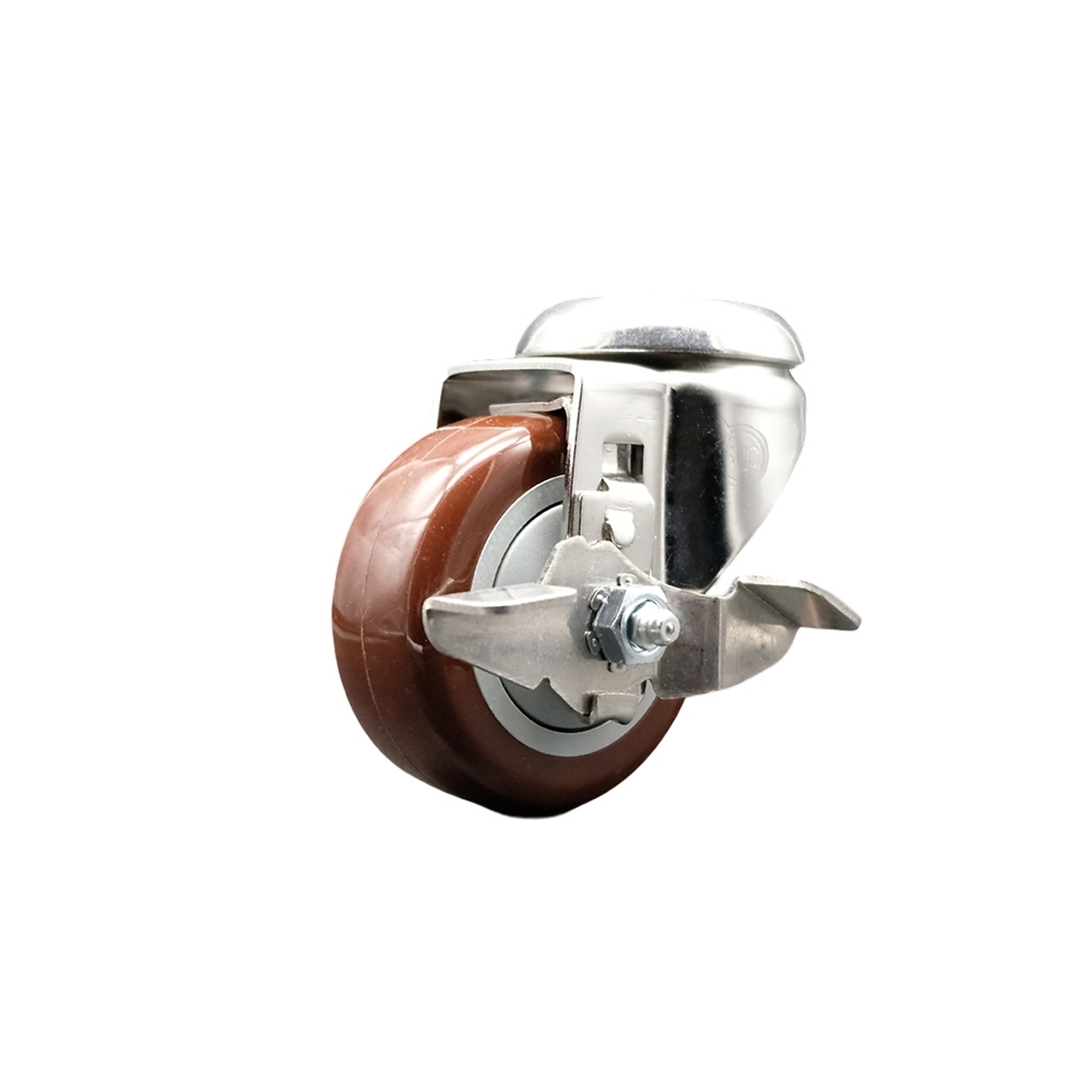 Service Caster, 3 1/2Inch x 1 1/4Inch Stem Caster, Wheel Diameter 3.5 in, Caster Type Swivel, Package (qty.) 1, Model SCC-SS316BH20S3514-PPUB-MRN-TLB