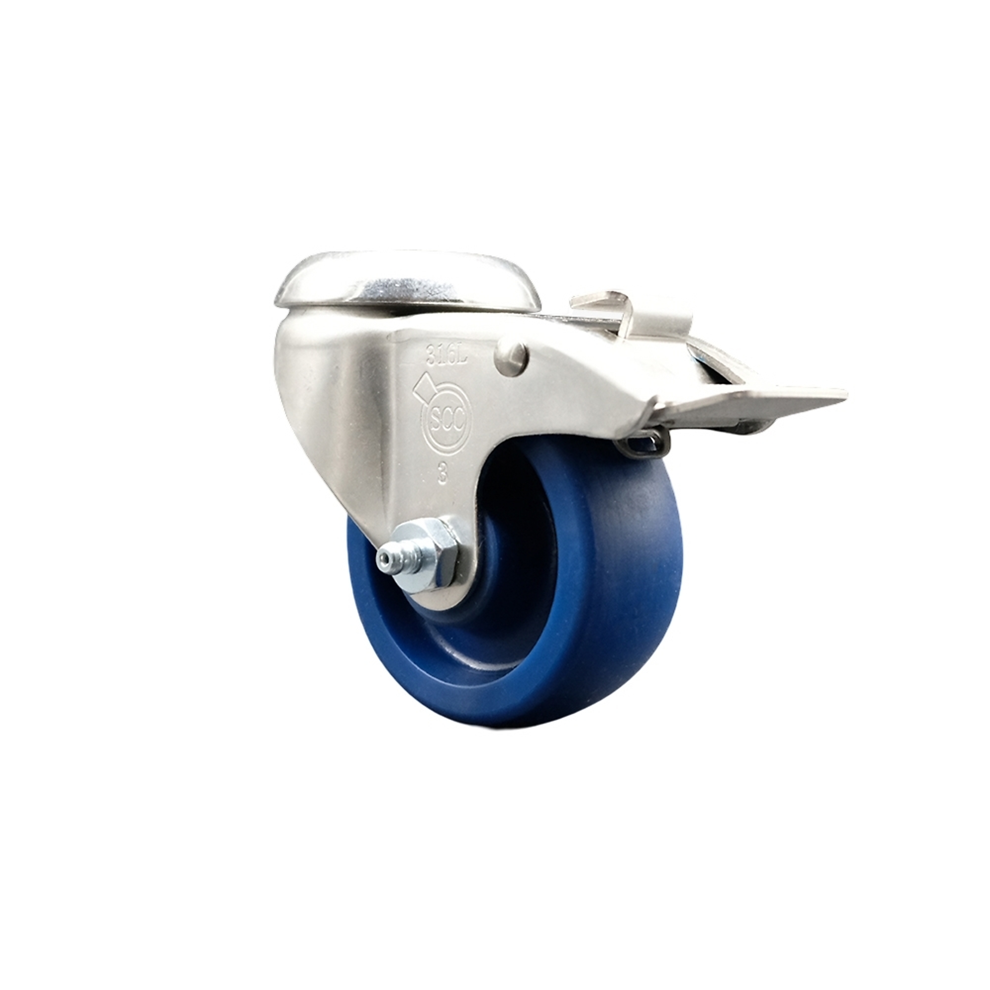 Service Caster, 3 1/2Inch x 1 1/4Inch Stem Caster, Wheel Diameter 3.5 in, Caster Type Swivel, Package (qty.) 1, Model SCC-SS316BHTTL20S3514-SPUS