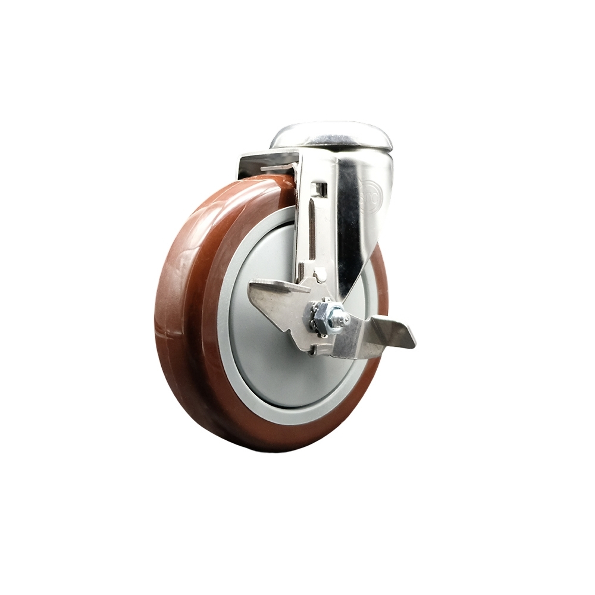 Service Caster, 5Inch x 1 1/4Inch Stem Caster, Wheel Diameter 5 in, Caster Type Swivel, Package (qty.) 1, Model SCC-SS316BH20S514-PPUB-MRN-TLB