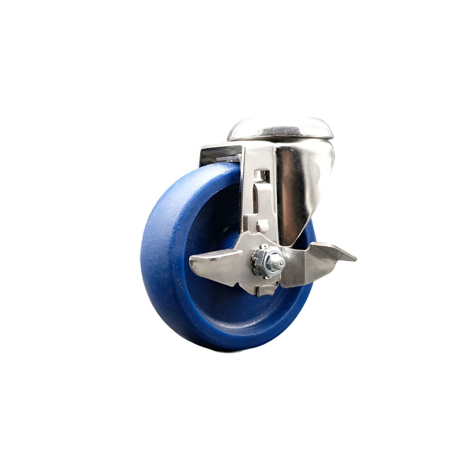 Service Caster, 4Inch x 1 1/4Inch Stem Caster, Wheel Diameter 4 in, Caster Type Swivel, Package (qty.) 1, Model SCC-SS316BH20S414-SPUS-TLB