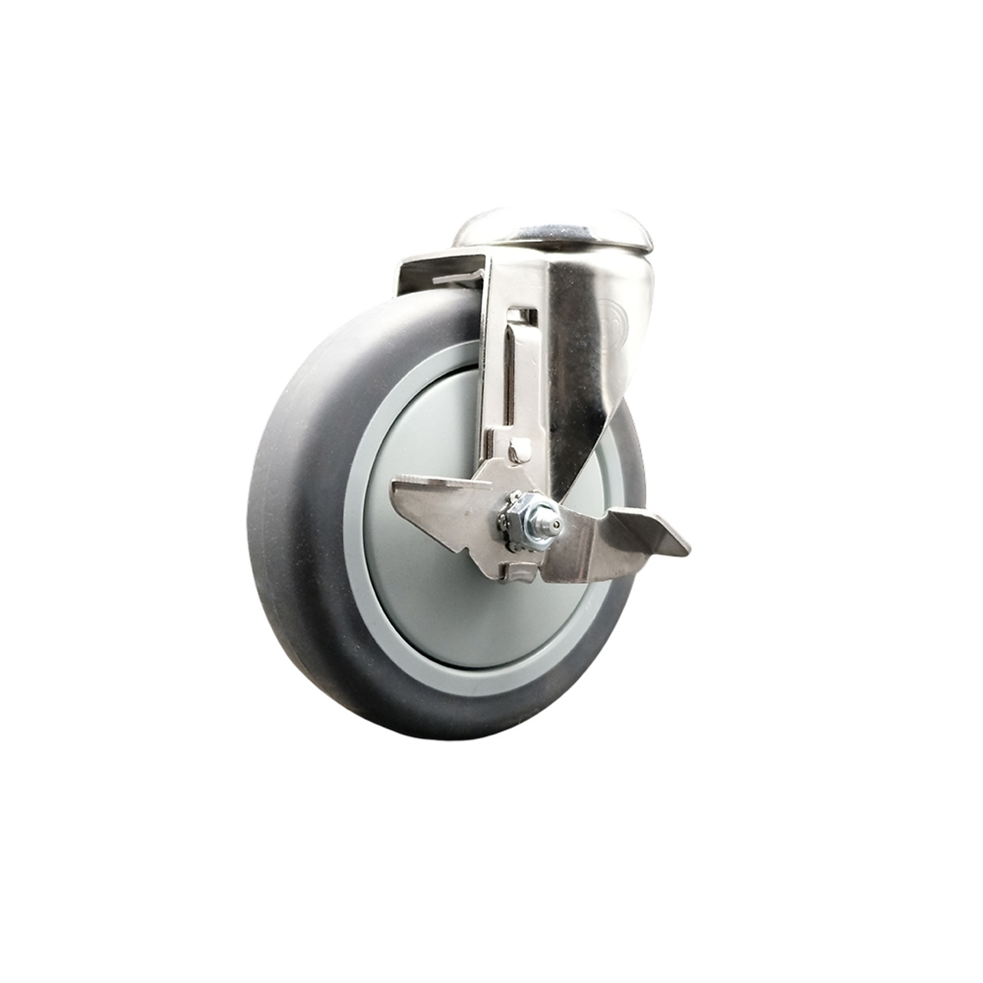 Service Caster, 5Inch x 1 1/4Inch Stem Caster, Wheel Diameter 5 in, Caster Type Swivel, Package (qty.) 1, Model SCC-SS316BH20S514-TPRB-TLB