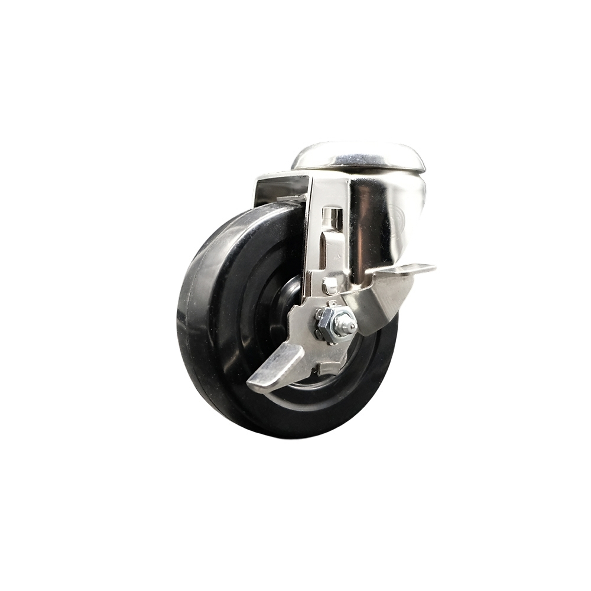 Service Caster, 4Inch x 1 1/4Inch Stem Caster, Wheel Diameter 4 in, Caster Type Swivel, Package (qty.) 1, Model SCC-SS316BH20S414-SRS-TLB