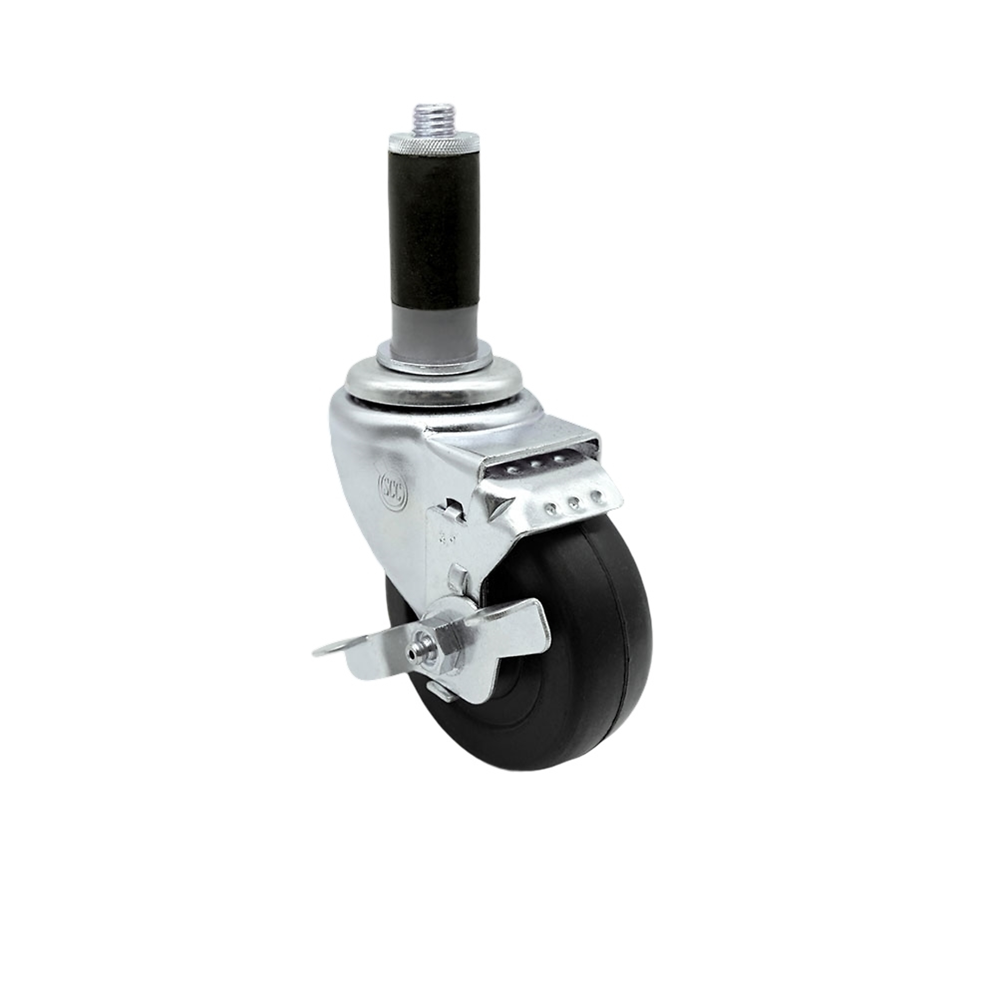 Service Caster, 3 1/2Inch x 1 1/4Inch Stem Caster, Wheel Diameter 3.5 in, Caster Type Swivel, Package (qty.) 1, Model SCC-SSEX20S3514-HRS-TLB-MTG42