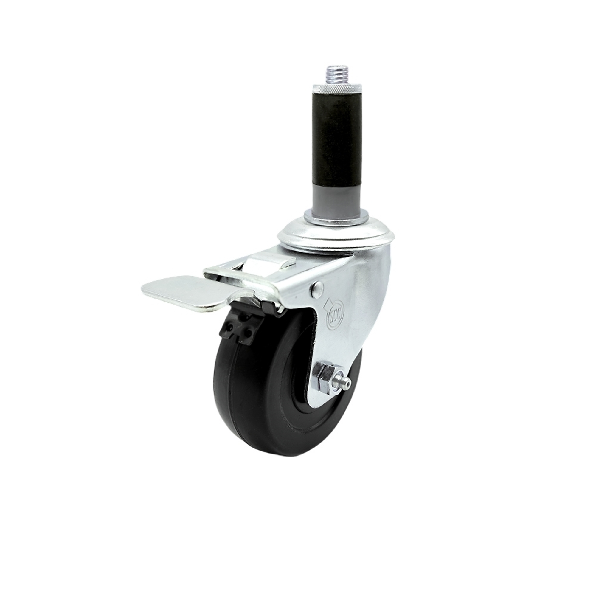 Service Caster, 4Inch x 1 1/4Inch Stem Caster, Wheel Diameter 4 in, Caster Type Swivel, Package (qty.) 1, Model SCC-SSTTLEX20S414-HRS-MTG42