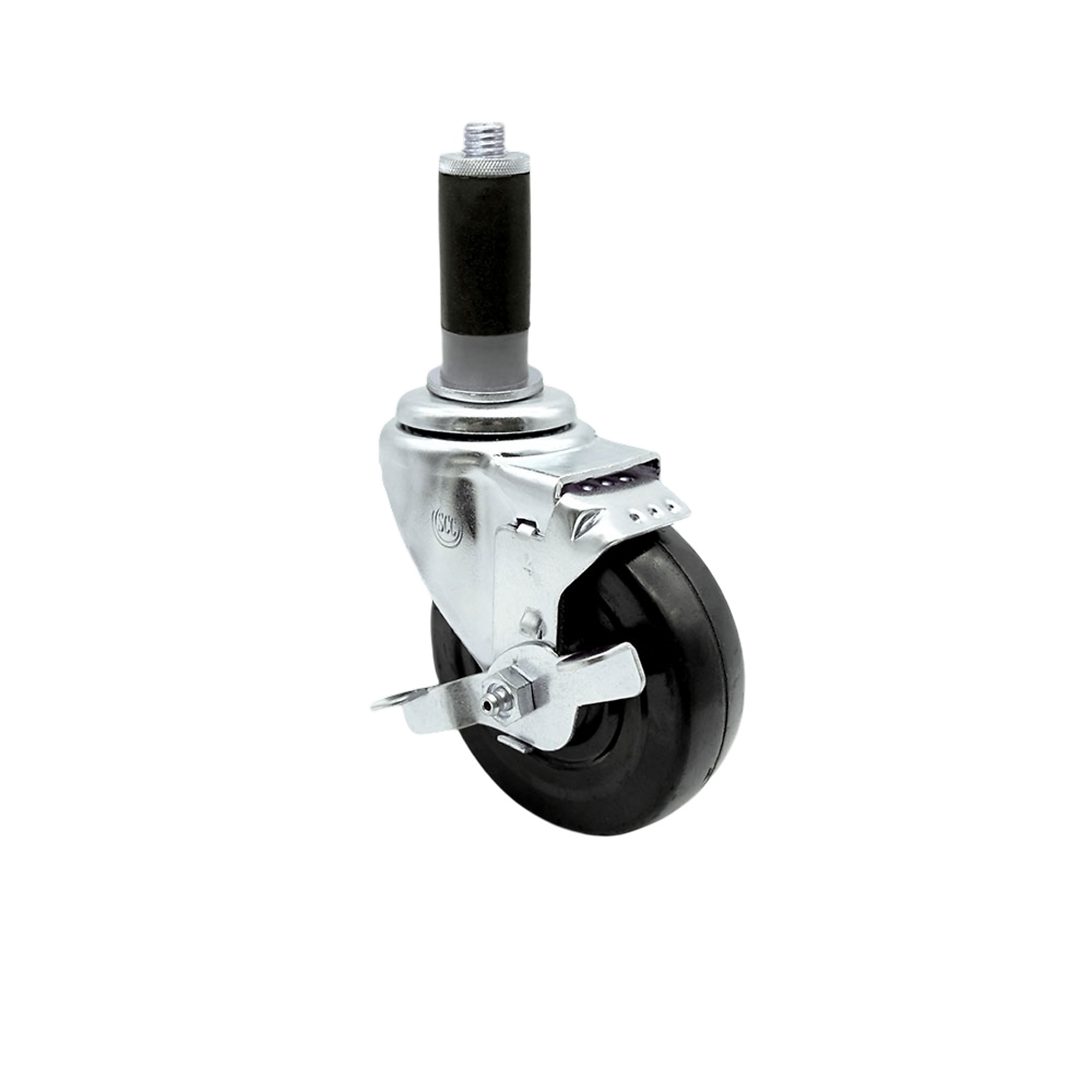 Service Caster, 4Inch x 1 1/4Inch Stem Caster, Wheel Diameter 4 in, Caster Type Swivel, Package (qty.) 1, Model SCC-SSEX20S414-HRS-TLB-MTG42