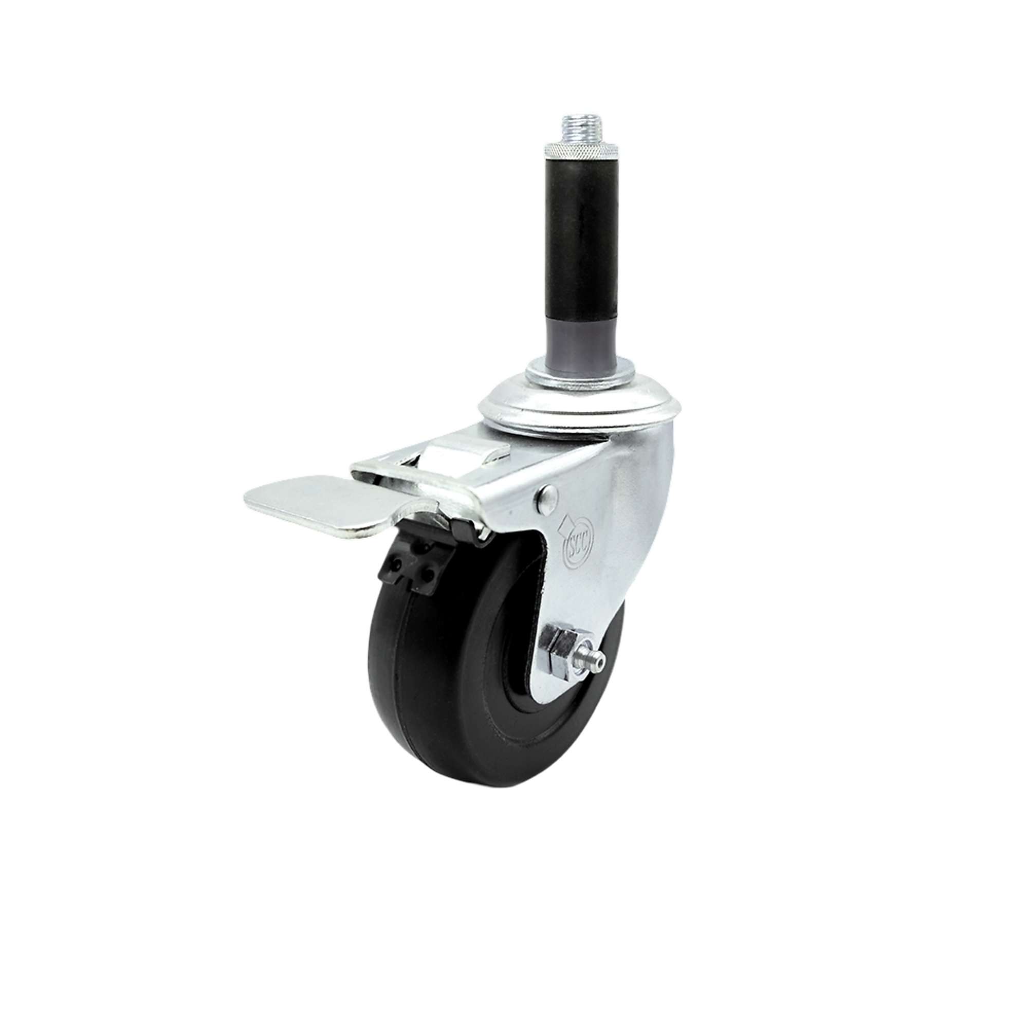 Service Caster, 4Inch x 1 1/4Inch Stem Caster, Wheel Diameter 4 in, Caster Type Swivel, Package (qty.) 1, Model SCC-SSTTLEX20S414-HRS-MTG41