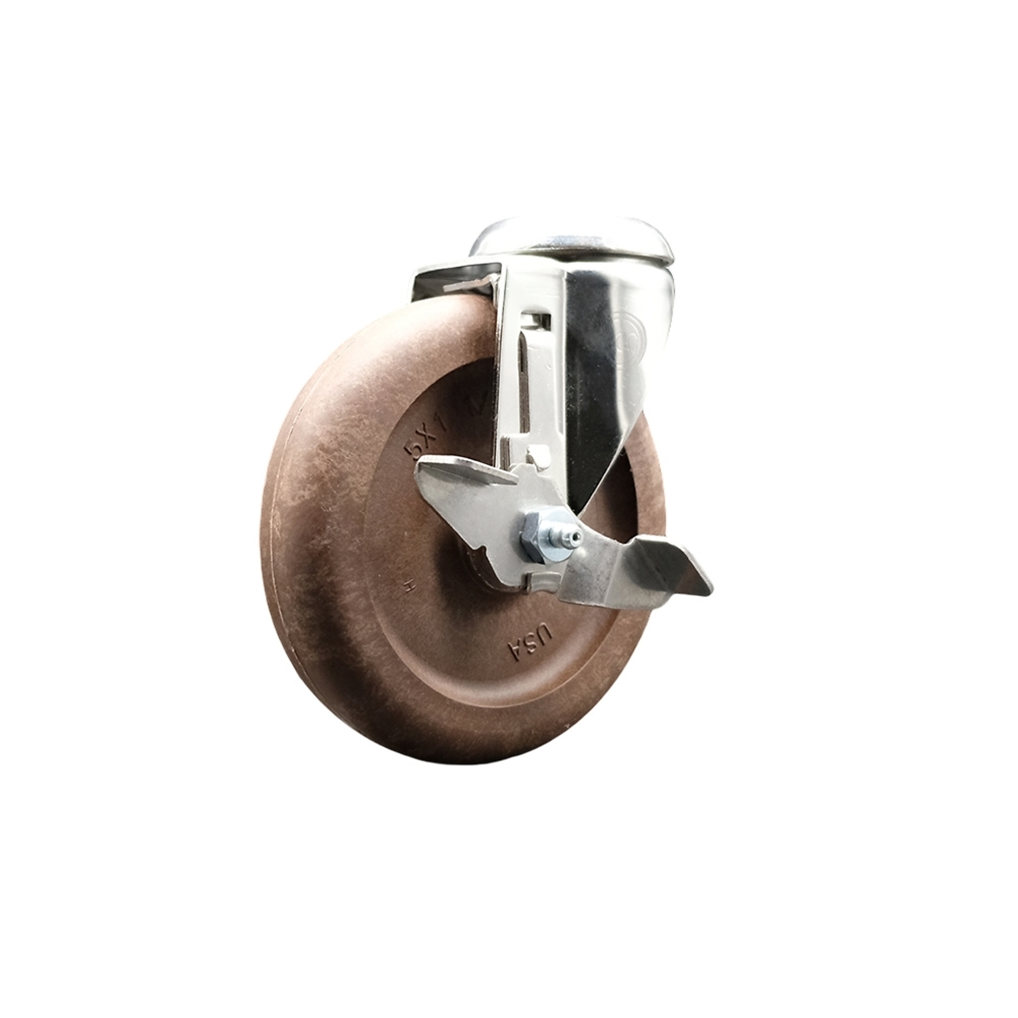 Service Caster, 5Inch x 1 1/4Inch Stem Caster, Wheel Diameter 5 in, Caster Type Swivel, Package (qty.) 1, Model SCC-SS316BH20S514-GFNSHT-TLB