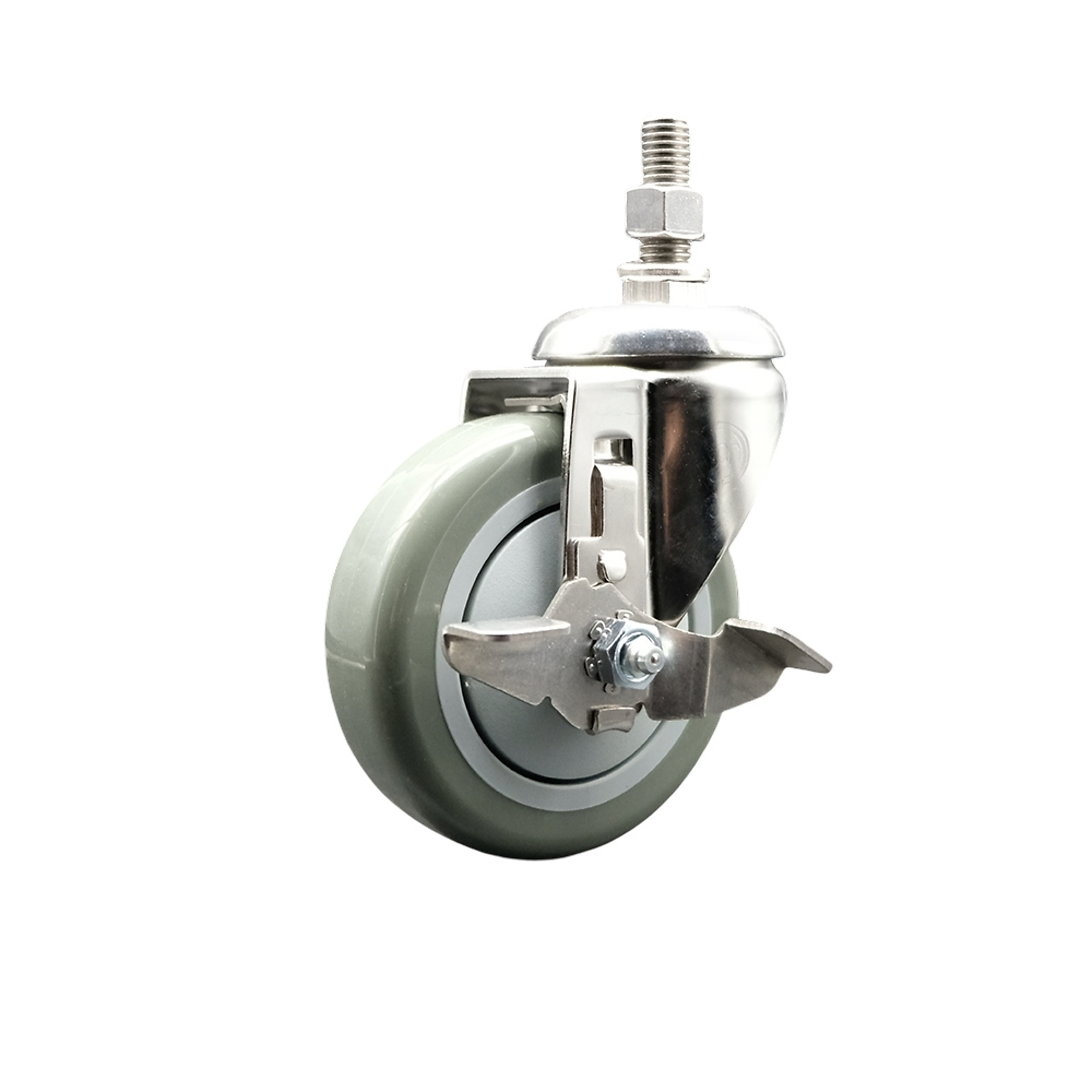 Service Caster, 4Inch x 1 1/4Inch Stem Caster, Wheel Diameter 4 in, Caster Type Swivel, Package (qty.) 1, Model SCC-SS316TS20S414-PPUB-TLB-121315