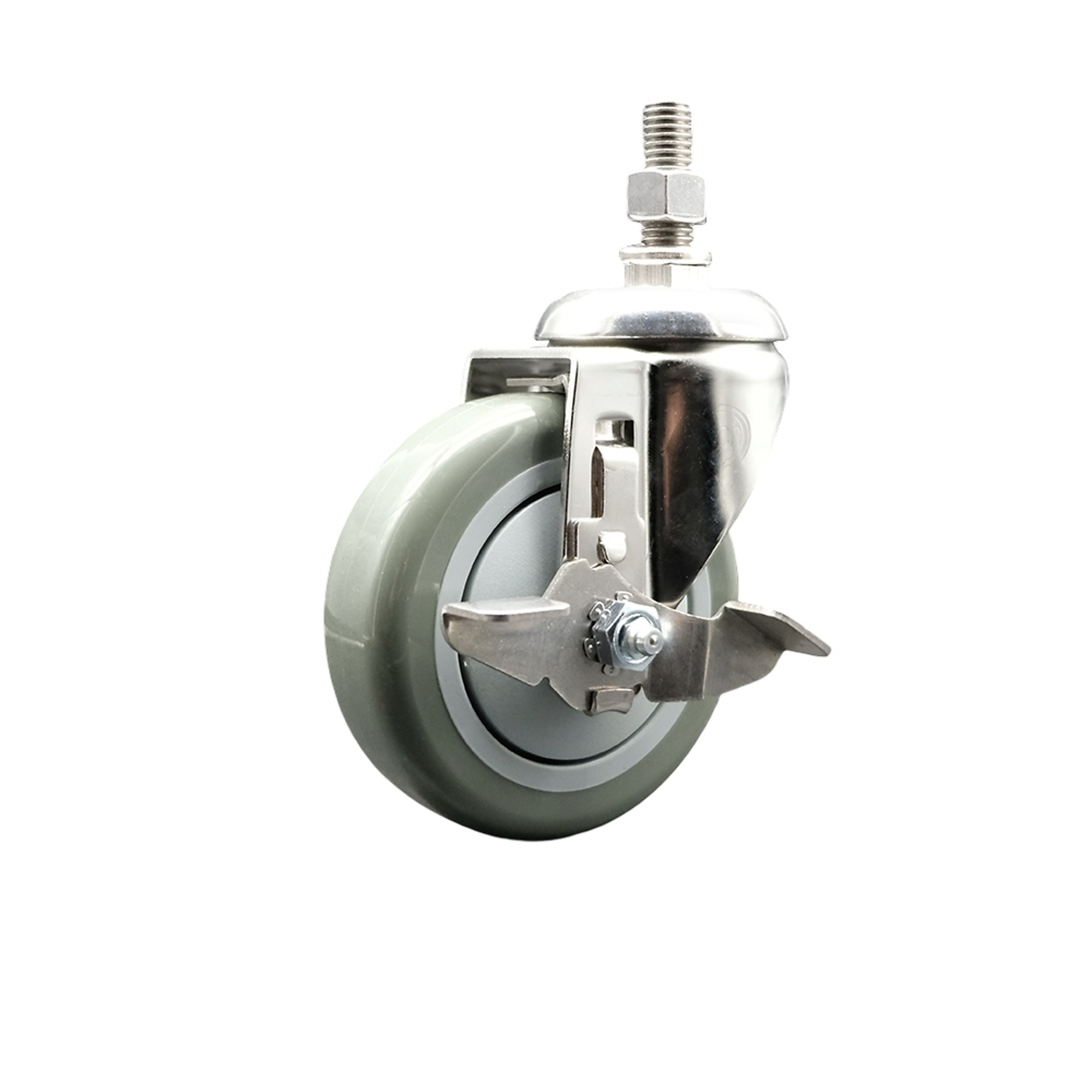 Service Caster, 4Inch x 1 1/4Inch Stem Caster, Wheel Diameter 4 in, Caster Type Swivel, Package (qty.) 1, Model SCC-SS316TS20S414-PPUB-TLB-381615