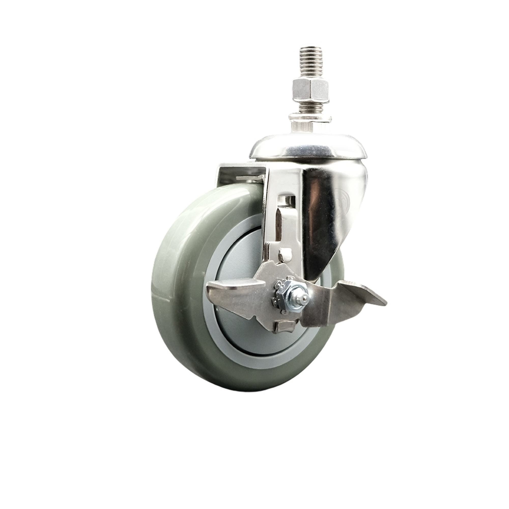 Service Caster, 4Inch x 1 1/4Inch Stem Caster, Wheel Diameter 4 in, Caster Type Swivel, Package (qty.) 1, Model SCC-SS316TS20S414-PPUB-TLB-M1015