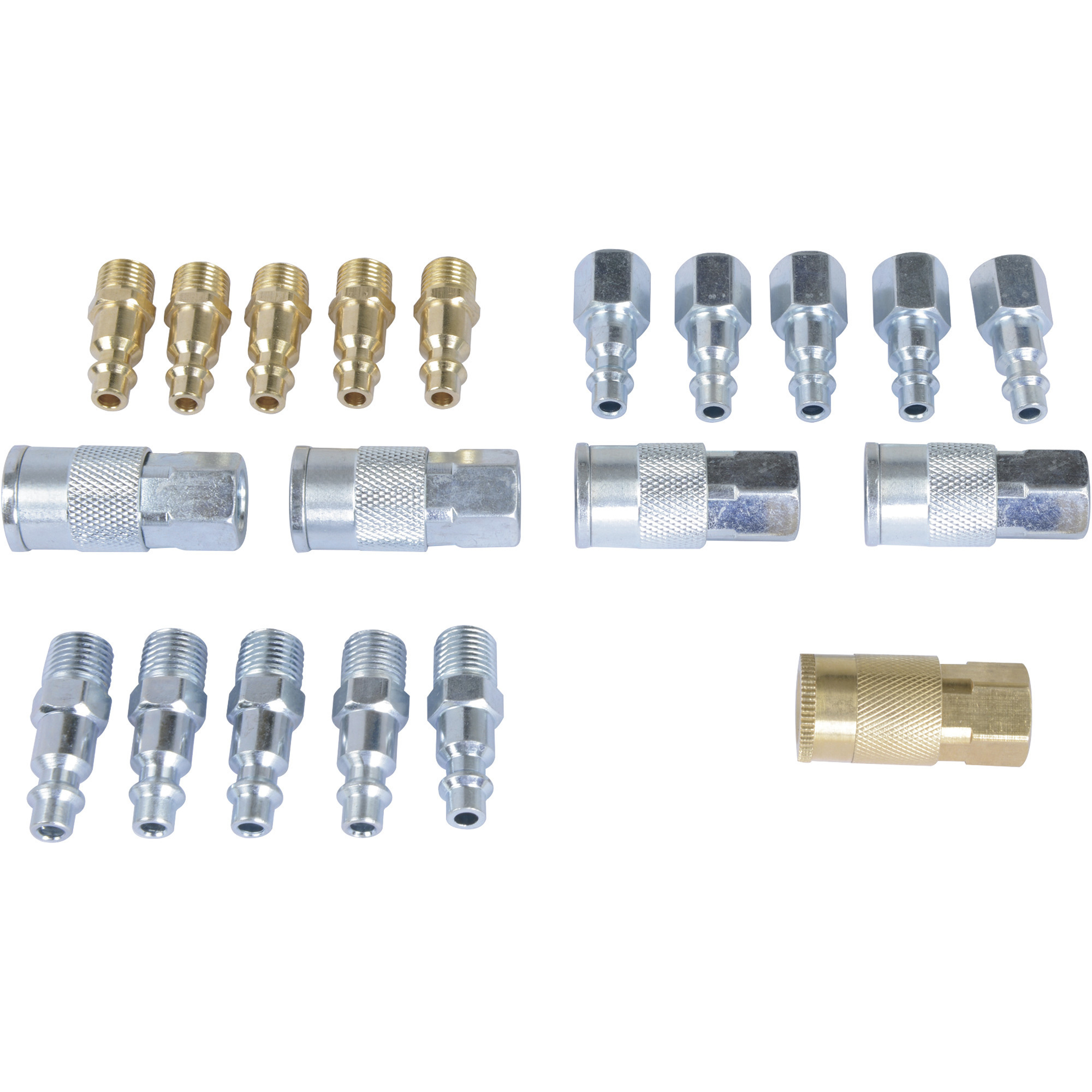 Klutch 20-Piece Air Line Connector Kit, 1/4Inch NPT