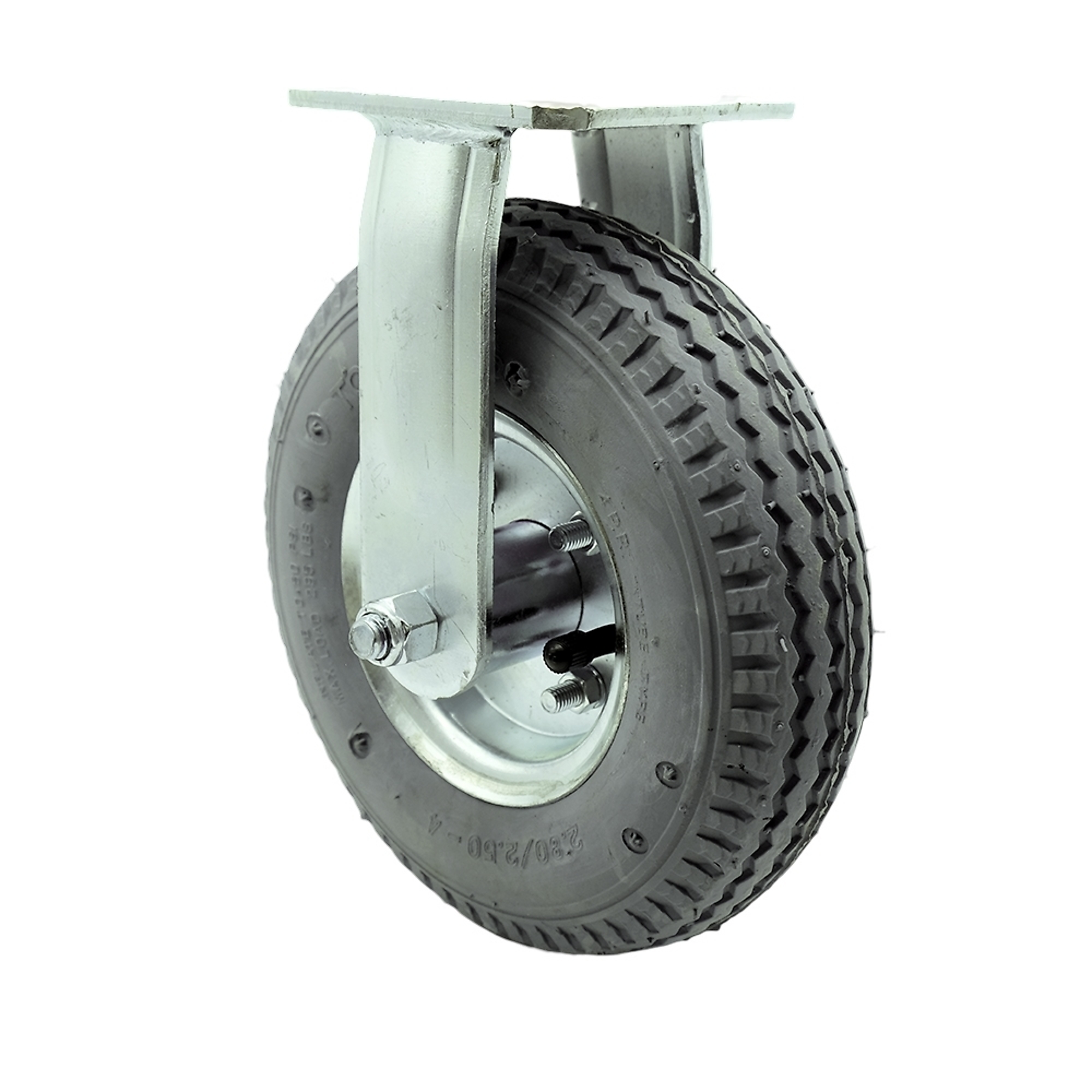 Service Caster, 8Inch x 2 1/2Inch Plate Caster, Wheel Diameter 8 in, Caster Type Rigid, Package (qty.) 1, Model SCC-100R280-PNB-GRY