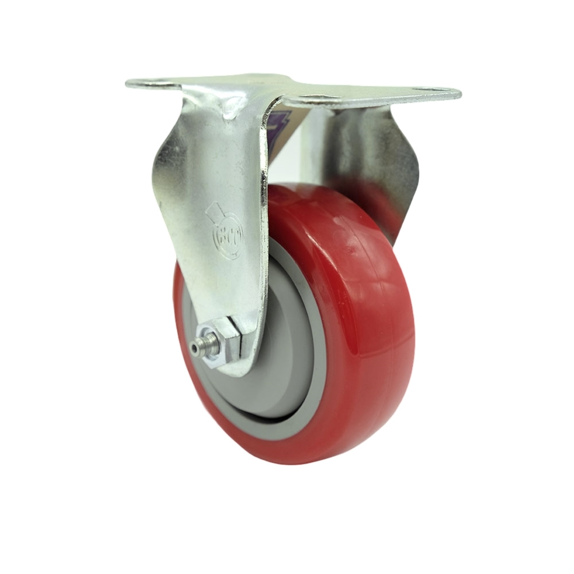 Service Caster, 3 1/2Inch x 1 1/4Inch Plate Caster, Wheel Diameter 3.5 in, Caster Type Rigid, Package (qty.) 1, Model SCC-20R3514-PPUB-RED