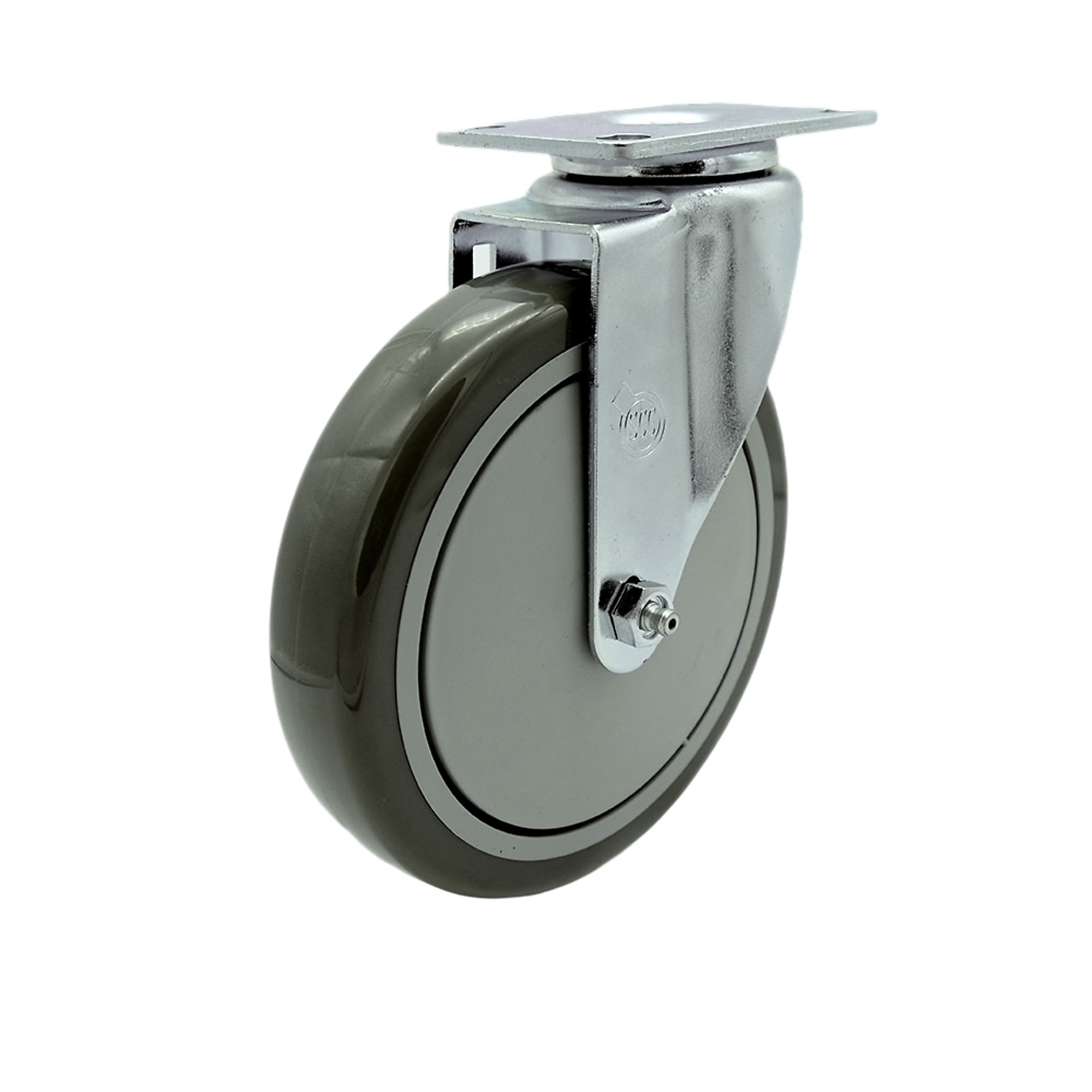 Service Caster, 6Inch x 1 1/4Inch Plate Caster, Wheel Diameter 6 in, Caster Type Swivel, Package (qty.) 1, Model SCC-20S614-PPUB