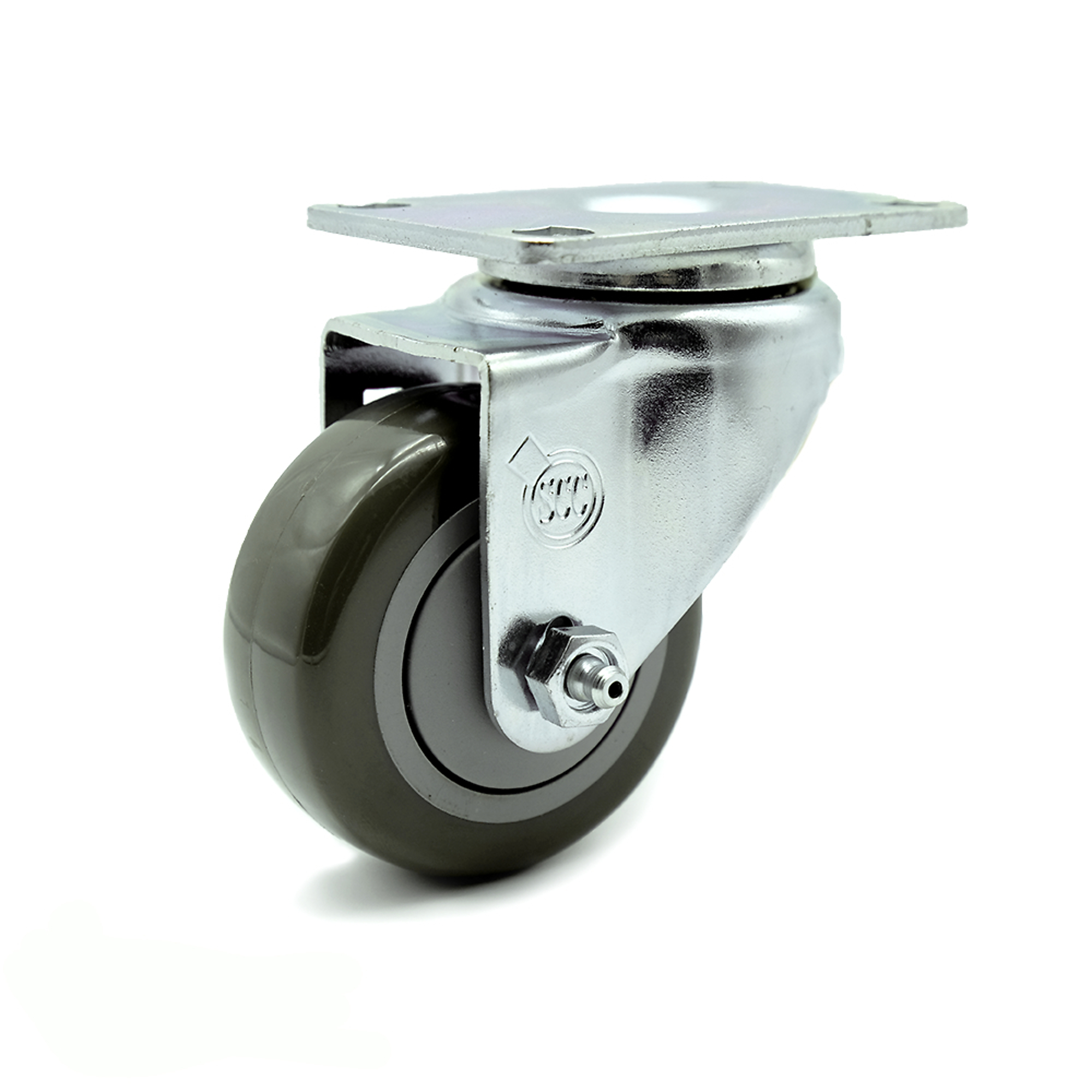 Service Caster, 3Inch x 1 1/4Inch Plate Caster, Wheel Diameter 3 in, Caster Type Swivel, Package (qty.) 1, Model SCC-20S314-PPUB