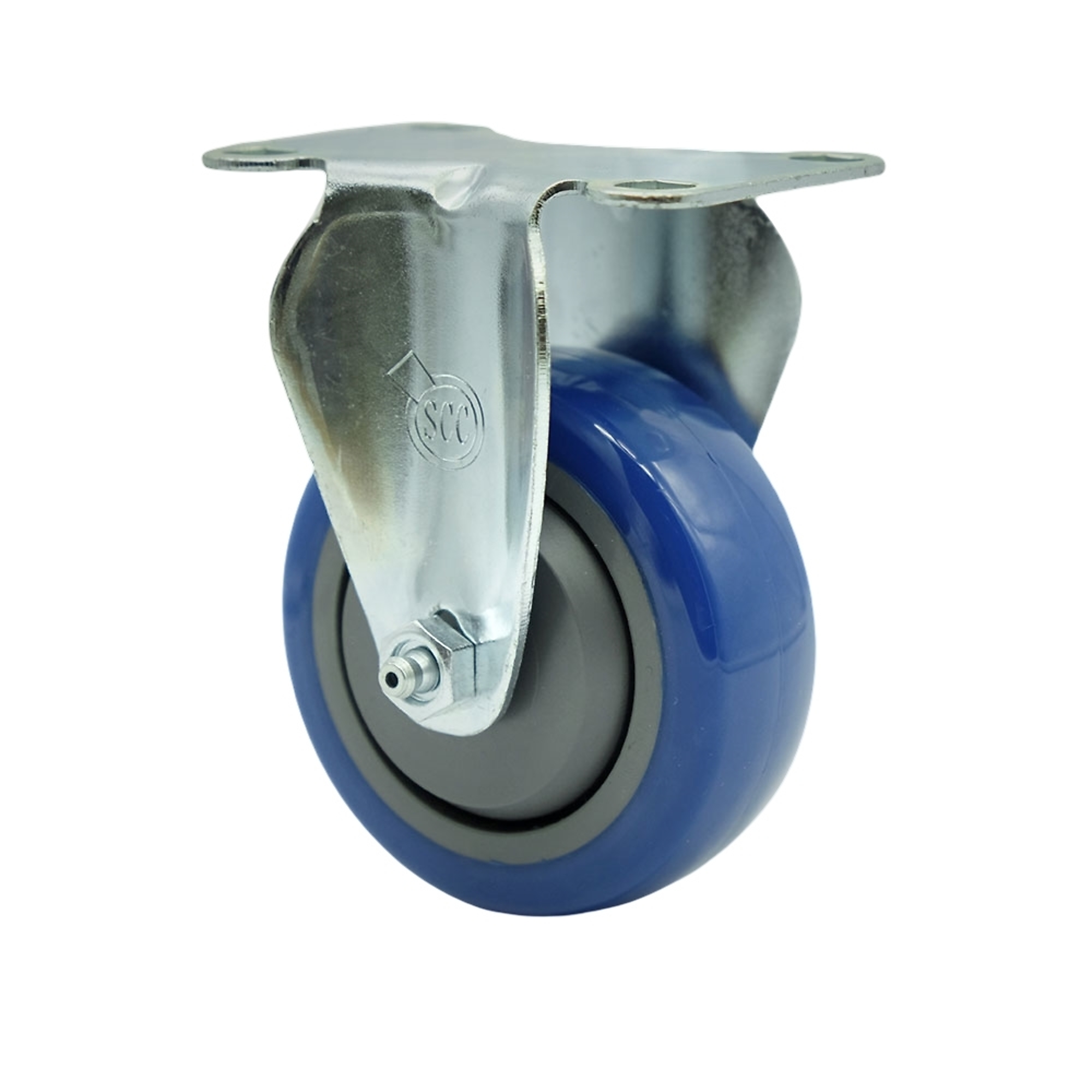 Service Caster, 3 1/2Inch x 1 1/4Inch Plate Caster, Wheel Diameter 3.5 in, Caster Type Rigid, Package (qty.) 1, Model SCC-SS20R3514-PPUB-BLUE