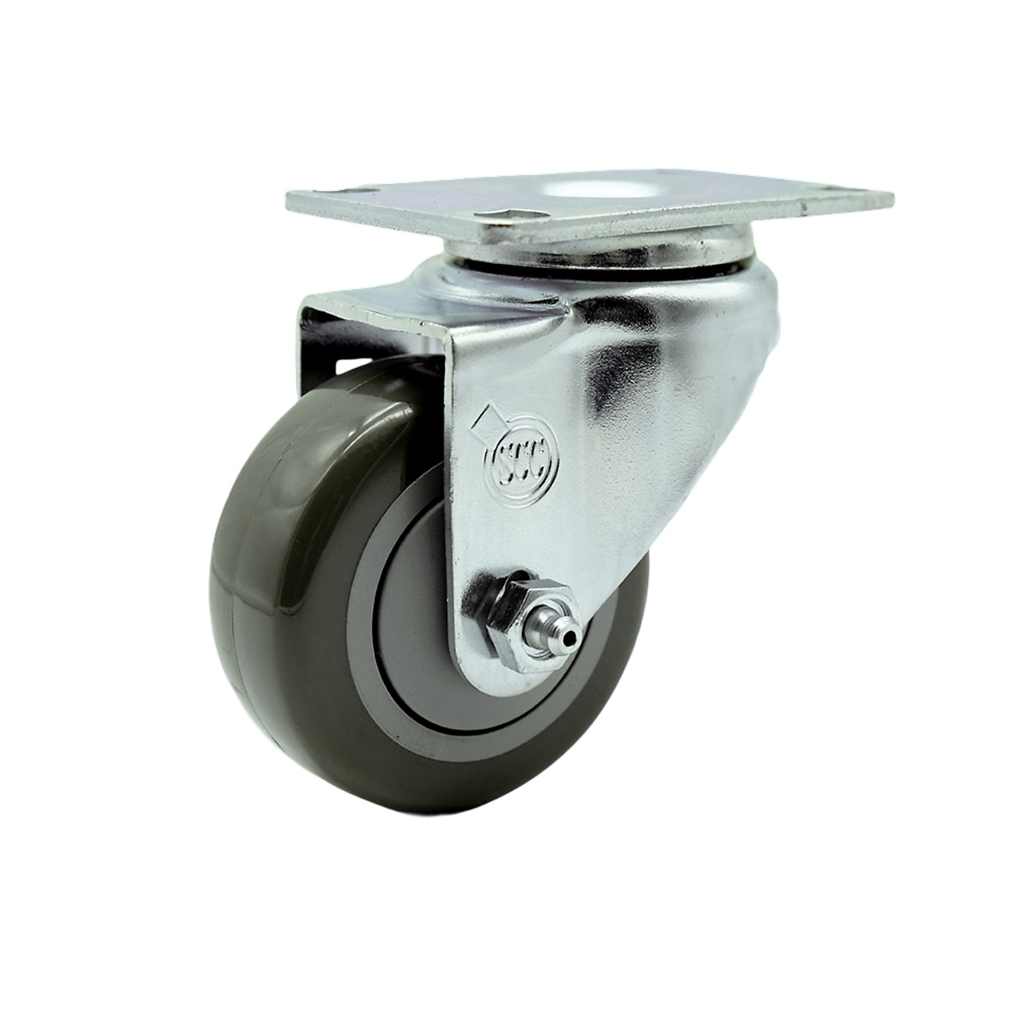 Service Caster, 3 1/2Inch x 1 1/4Inch Plate Caster, Wheel Diameter 3.5 in, Caster Type Swivel, Package (qty.) 1, Model SCC-SS20S3514-PPUB