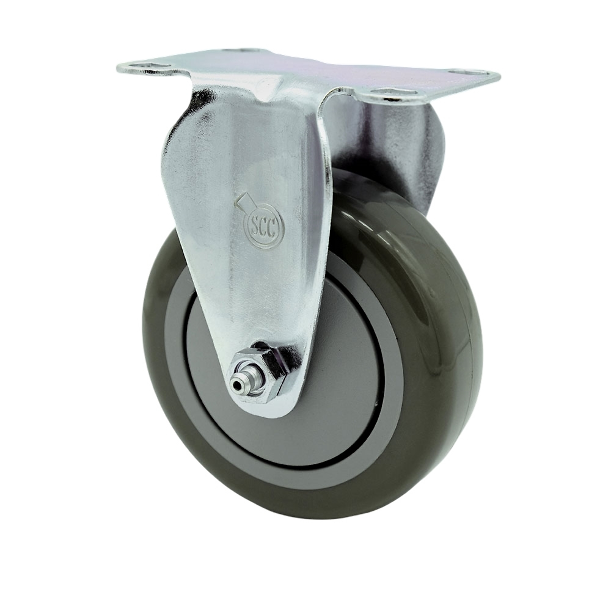 Service Caster, 4Inch x 1 1/4Inch Plate Caster, Wheel Diameter 4 in, Caster Type Rigid, Package (qty.) 1, Model SCC-SS20R414-PPUB