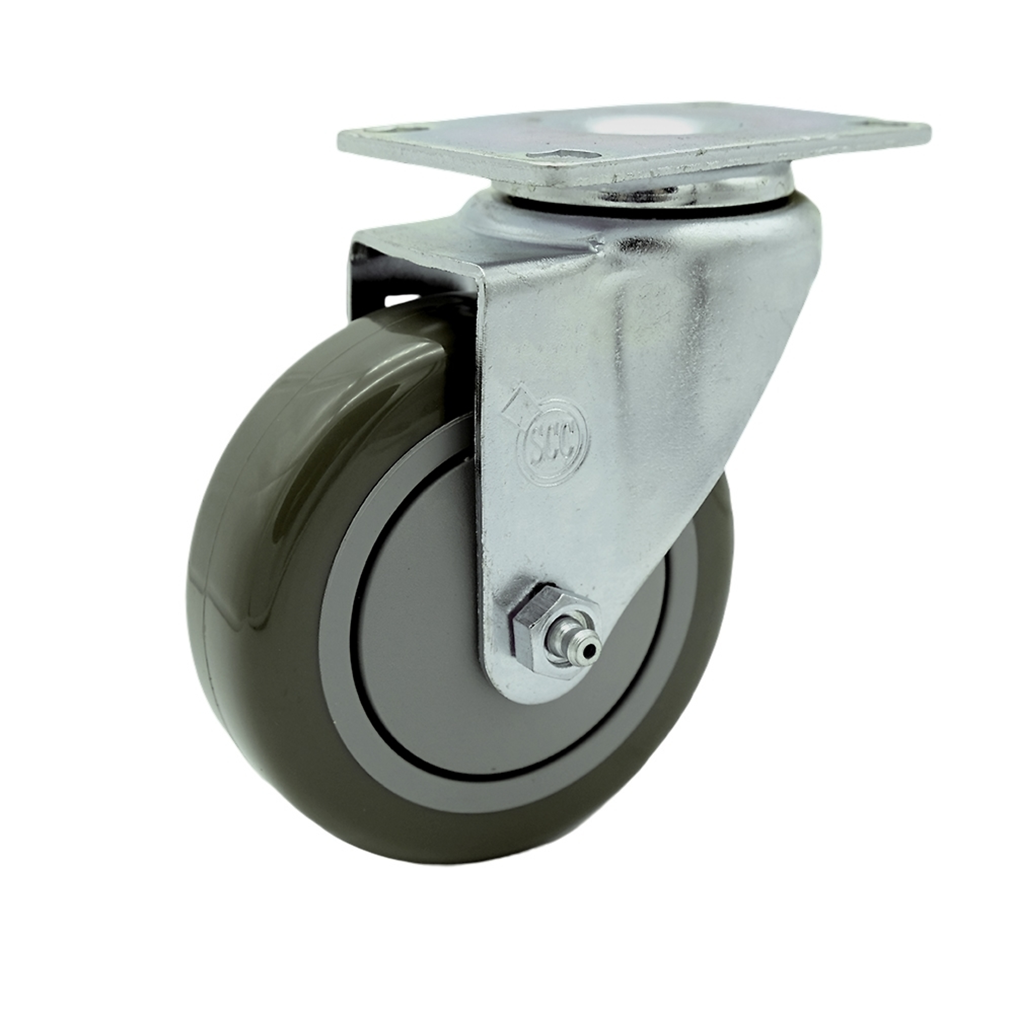 Service Caster, 4Inch x 1 1/4Inch Plate Caster, Wheel Diameter 4 in, Caster Type Swivel, Package (qty.) 1, Model SCC-SS20S414-PPUB