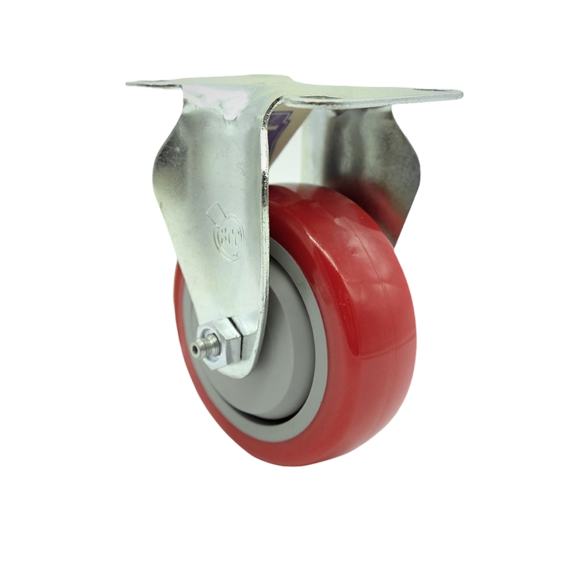 Service Caster, 3 1/2Inch x 1 1/4Inch Plate Caster, Wheel Diameter 3.5 in, Caster Type Rigid, Package (qty.) 1, Model SCC-SS20R3514-PPUB-RED