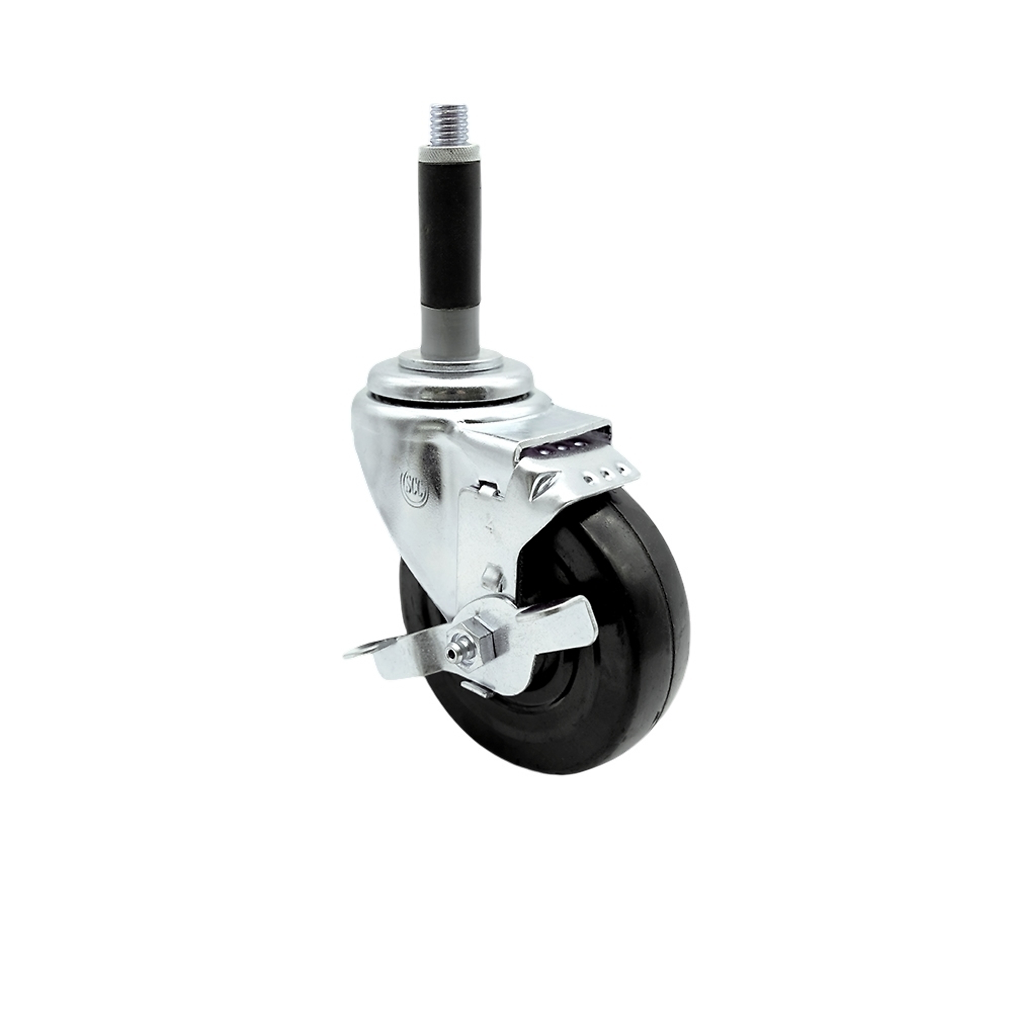 Service Caster, 4Inch x 1 1/4Inch Stem Caster, Wheel Diameter 4 in, Caster Type Swivel, Package (qty.) 1, Model SCC-EX20S414-HRS-TLB-MTG40