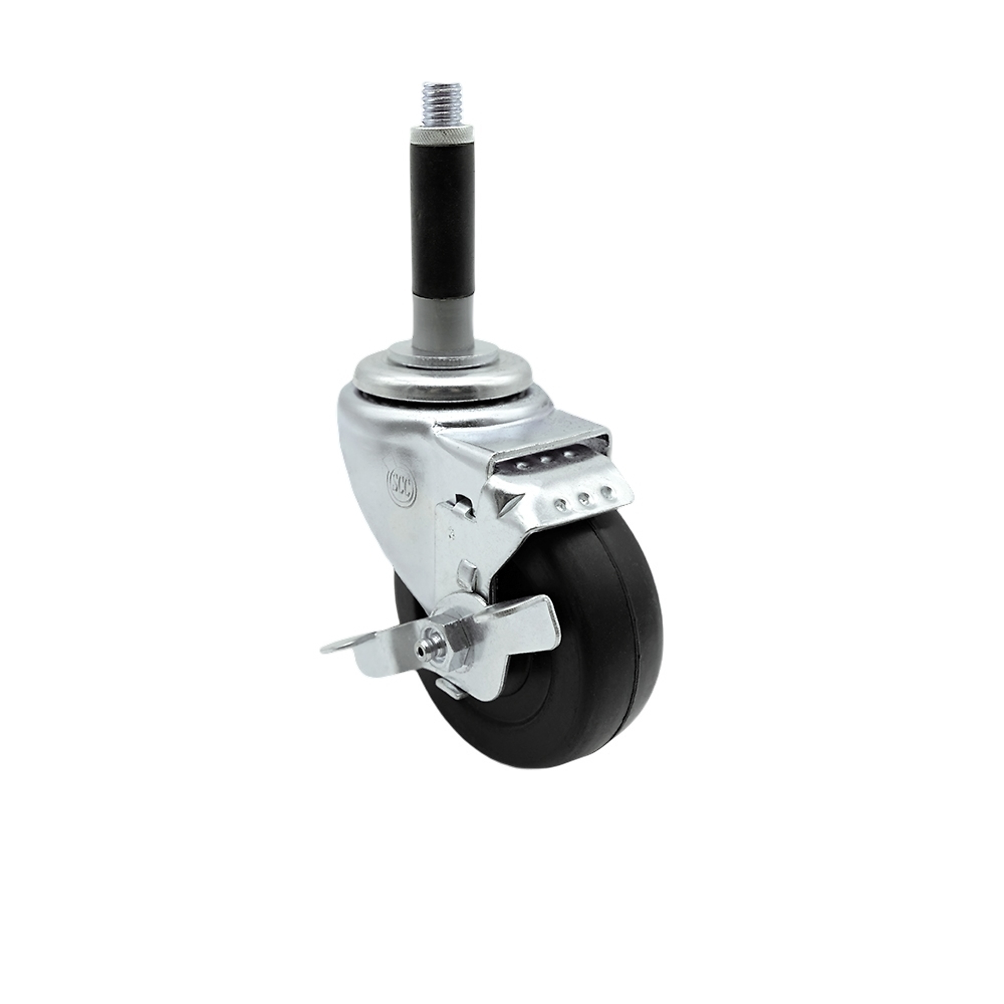 Service Caster, 3Inch x 1 1/4Inch Stem Caster, Wheel Diameter 3 in, Caster Type Swivel, Package (qty.) 1, Model SCC-EX20S314-HRS-TLB-MTG40