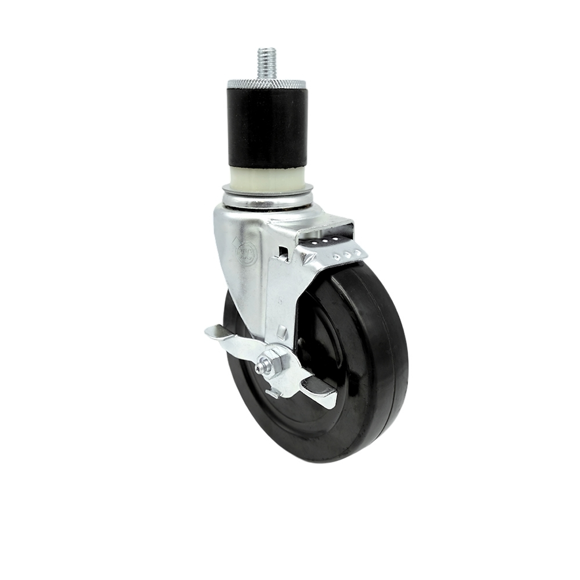 Service Caster, 5Inch x 1 1/4Inch Stem Caster, Wheel Diameter 5 in, Caster Type Swivel, Package (qty.) 1, Model SCC-EX20S514-HRS-TLB-MTG21